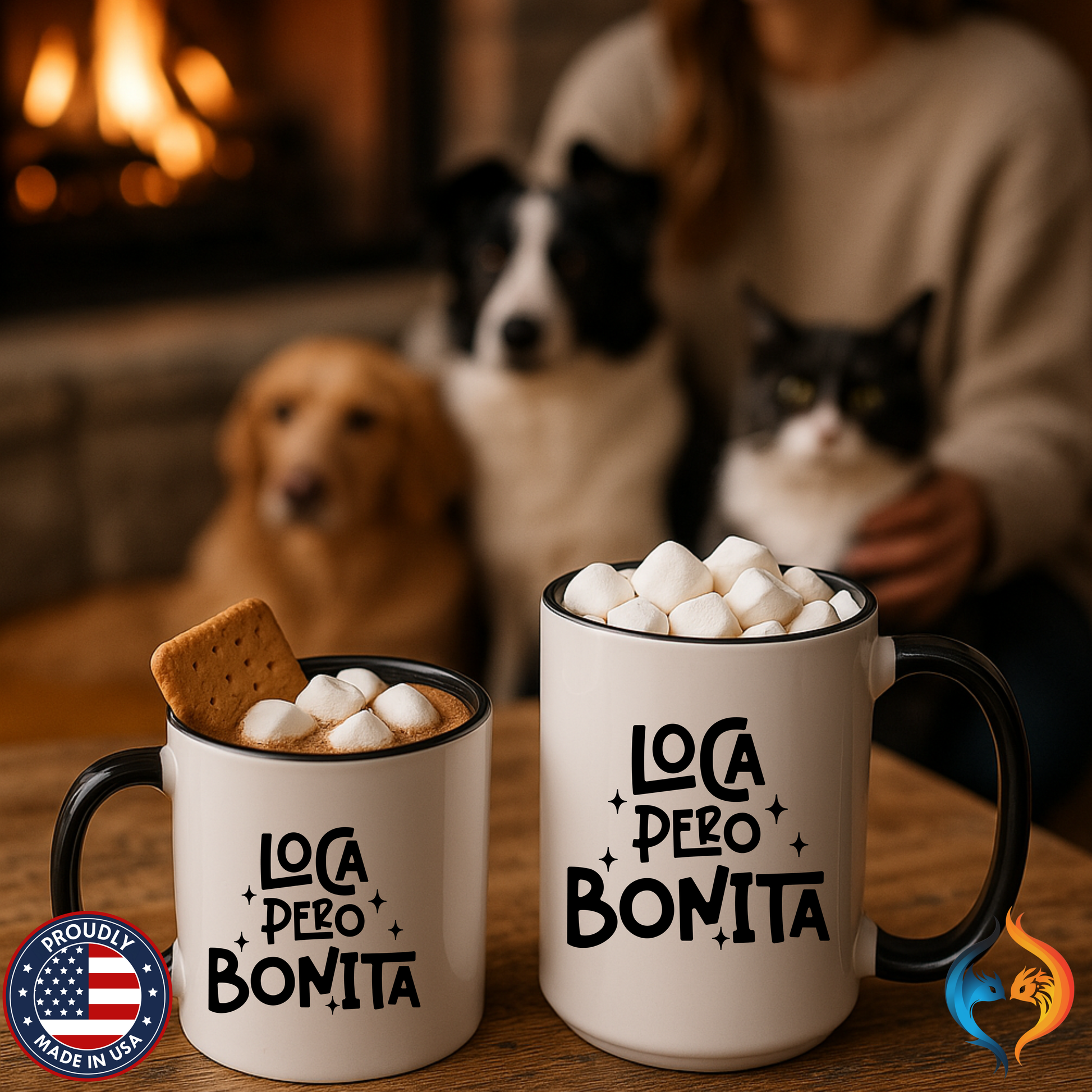 Loca Pero Bonita Mug Lifestyle Mockup | Nutty Designs