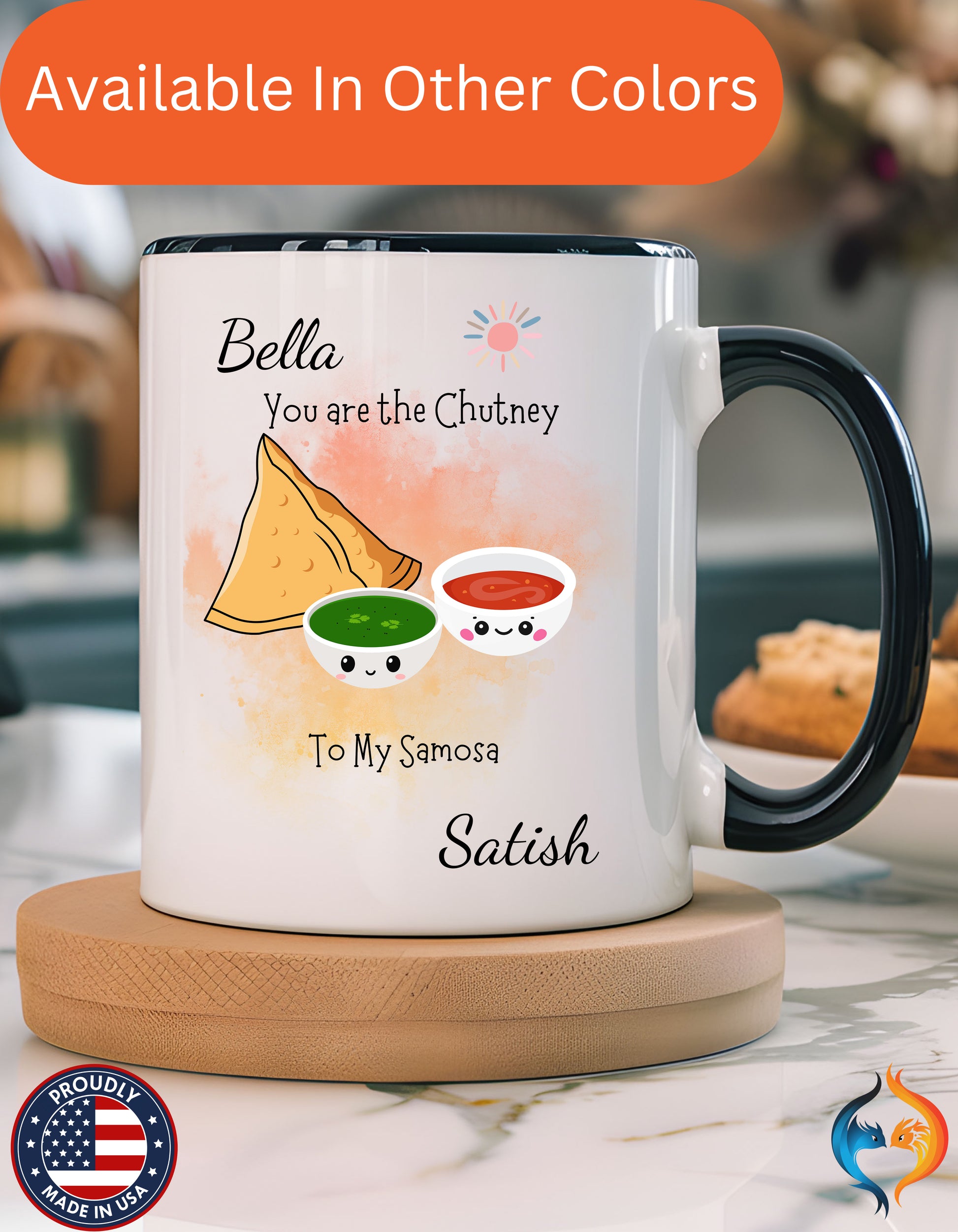 You Are Chutney To My Samosa , Anniversary, Wedding, Valentines Mug Lifestyle Mockup | Nutty Designs