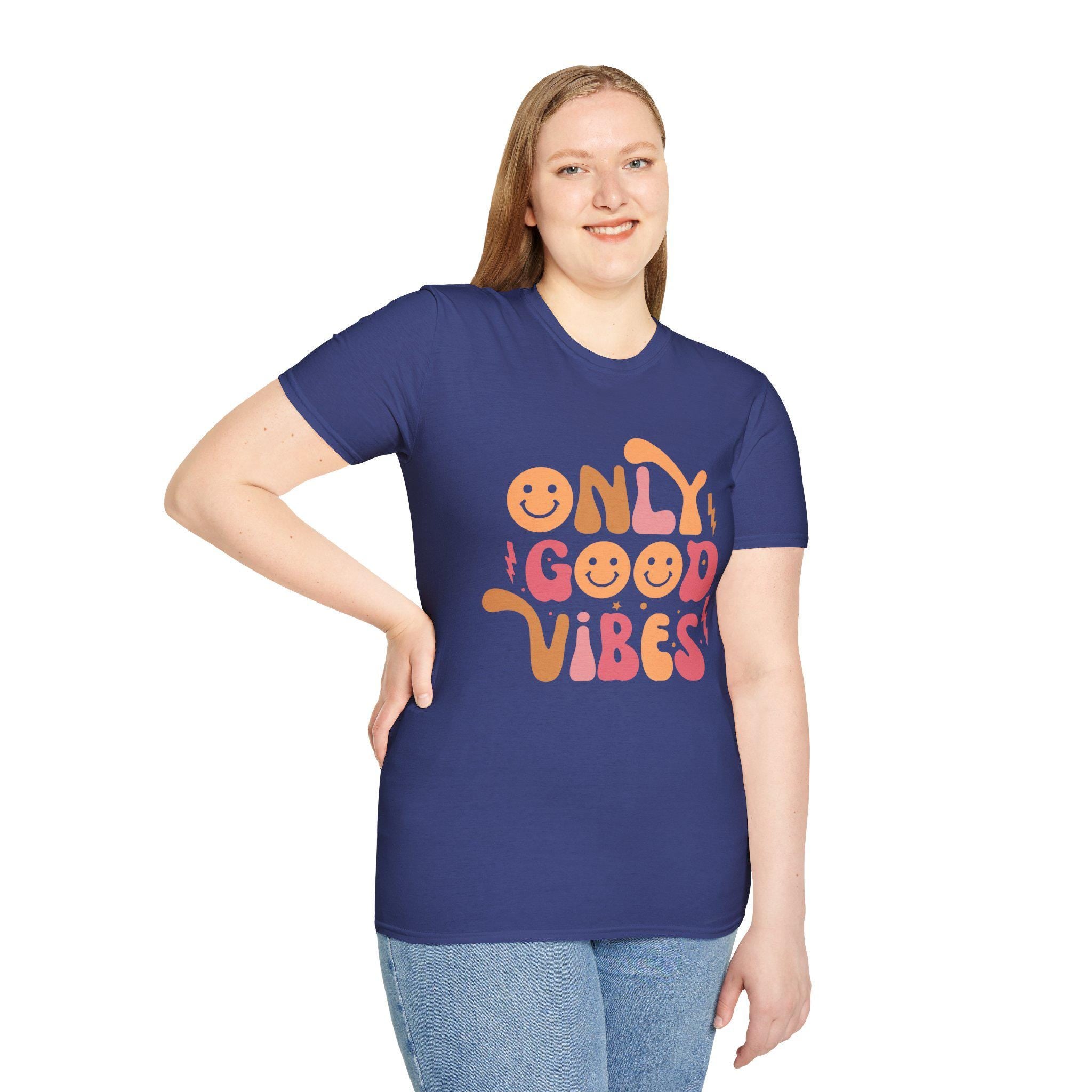 Motivational Tee, Only Good Vibes T-Shirt | Positive Affirmation Tee for Men and Women | Casual Comfort, Gift Idea, Trendy Style