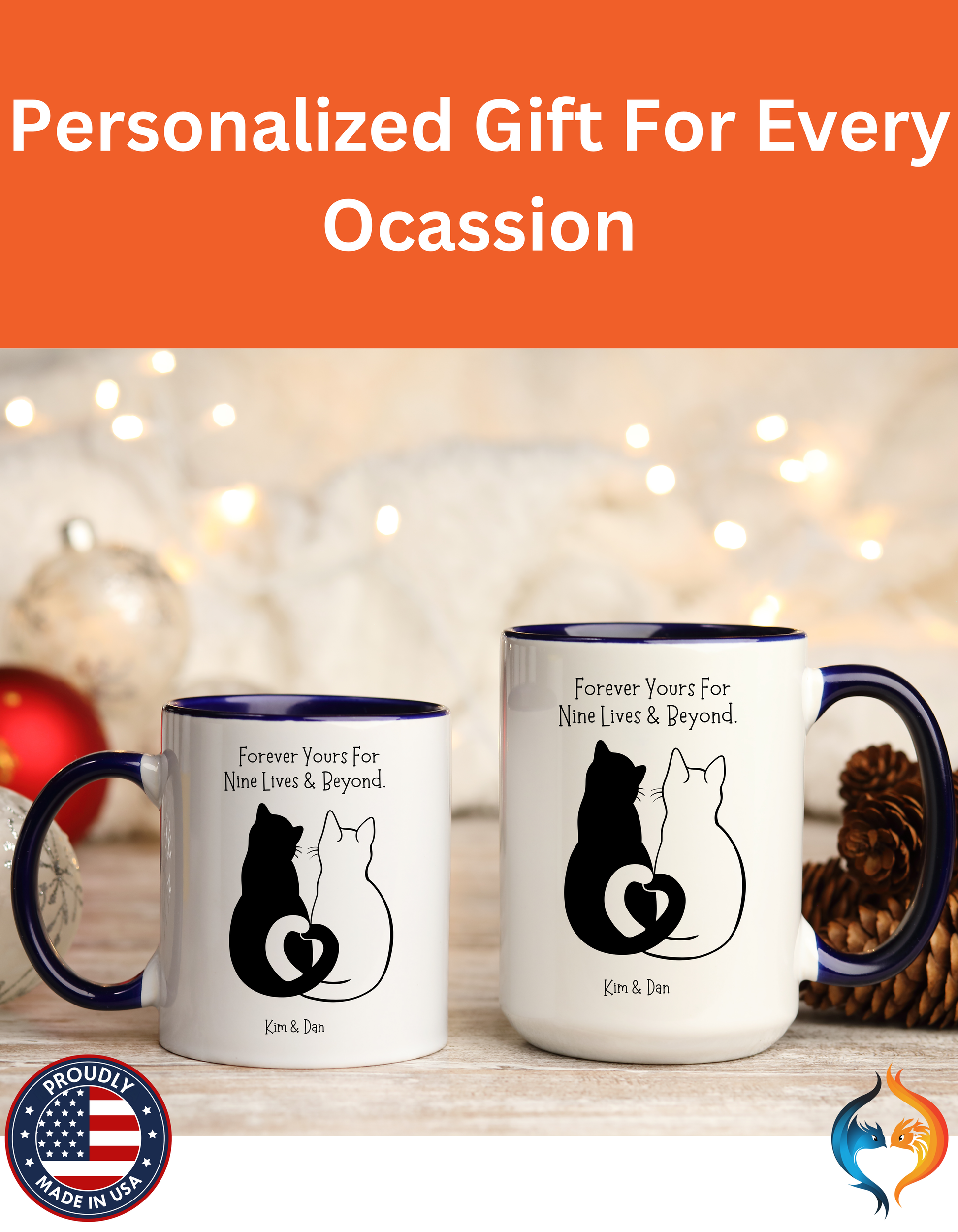 Forever Yours For Nine Lives And Beyond Romantic Mug Lifestyle Mockup | Nutty Designs