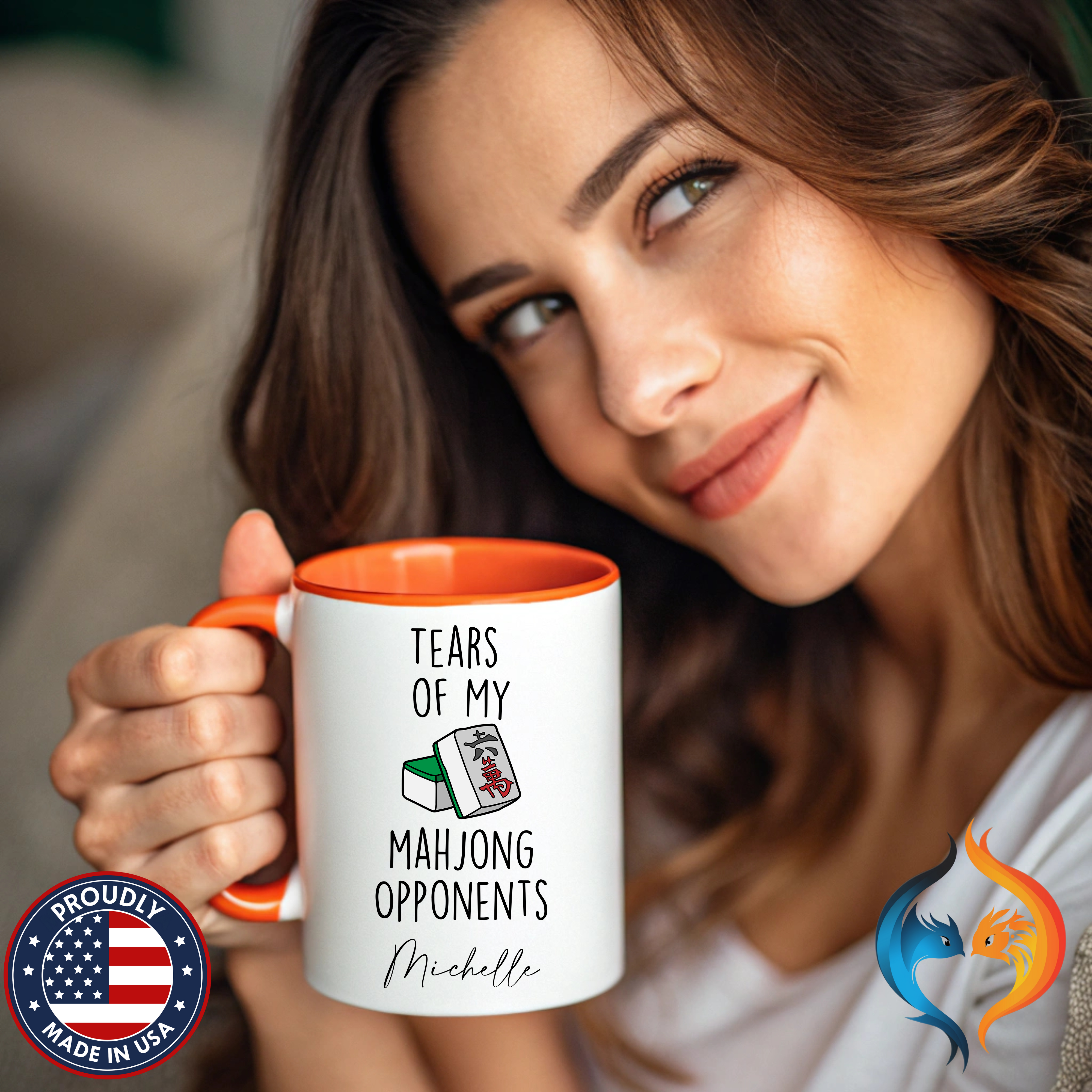 Funny Coffee Mug, Personalized Mug, Tears Of My Mahjong Opponents, Accent Cup (11, 15oz), Sarcastic Mug,  Tea Coffee Cup, Gift Under 20