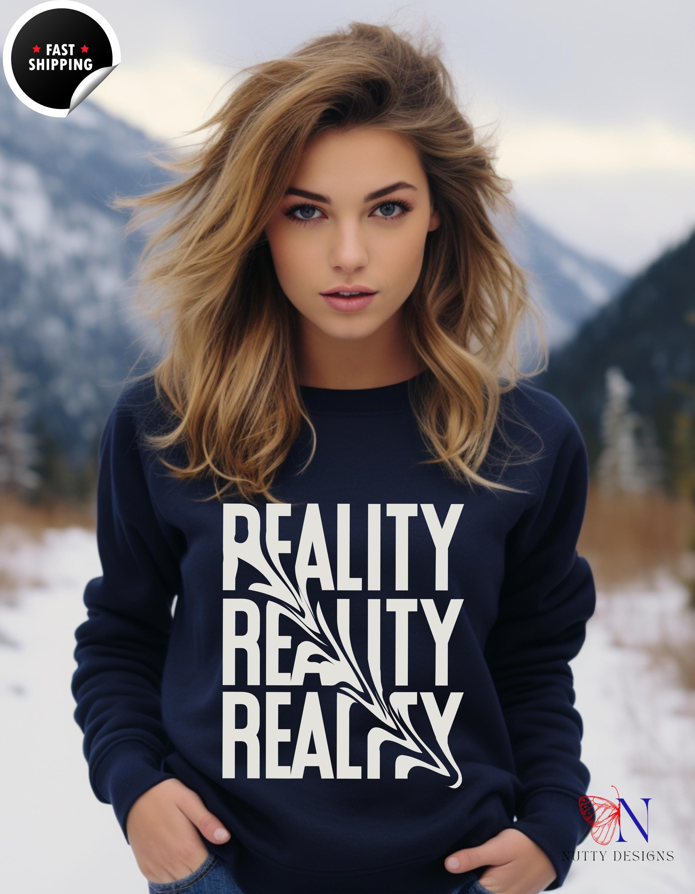 Distorted Reality Sweatshirt | Unique Graphic Hoodie for Trendy Style | Cozy Unisex Pullover for Everyday Wear