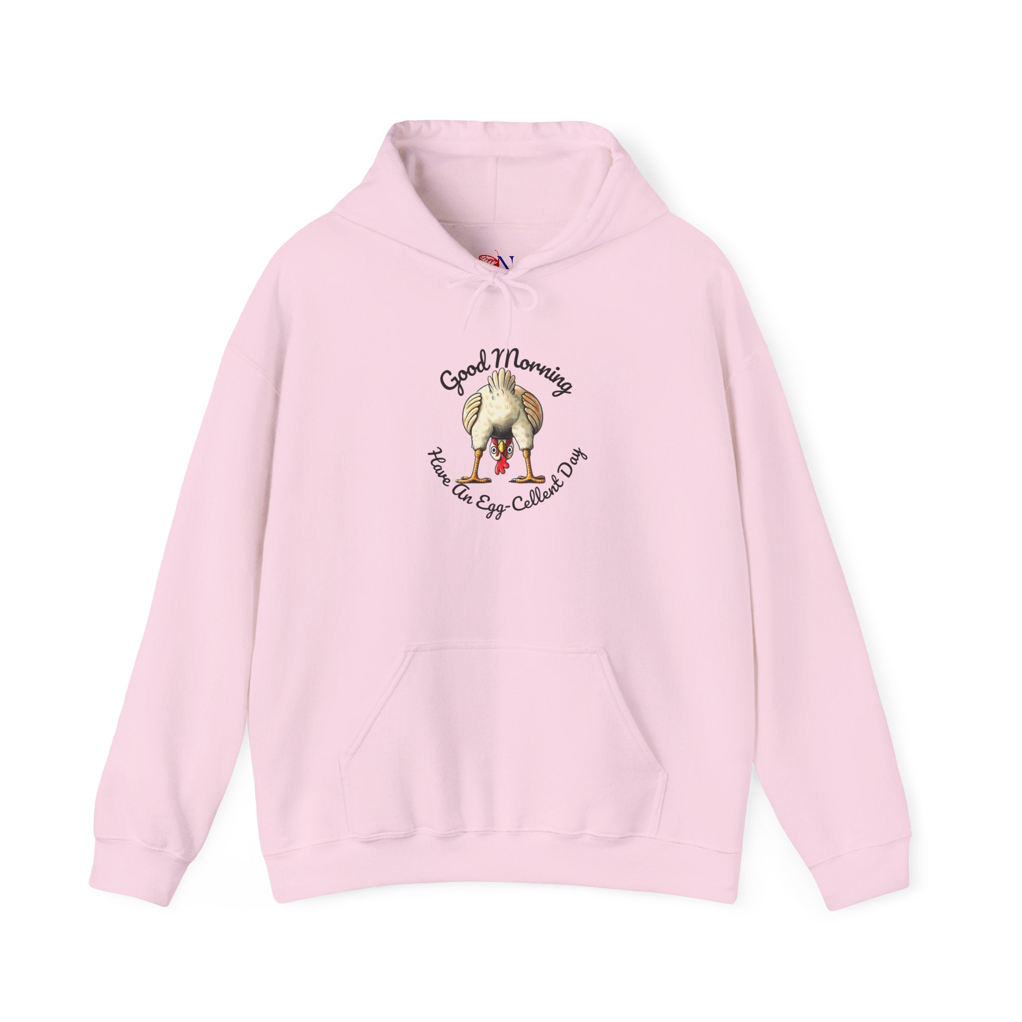Hoodie — "Good Morning" Rooster Egg Collector Vintage Farmhouse Pullover