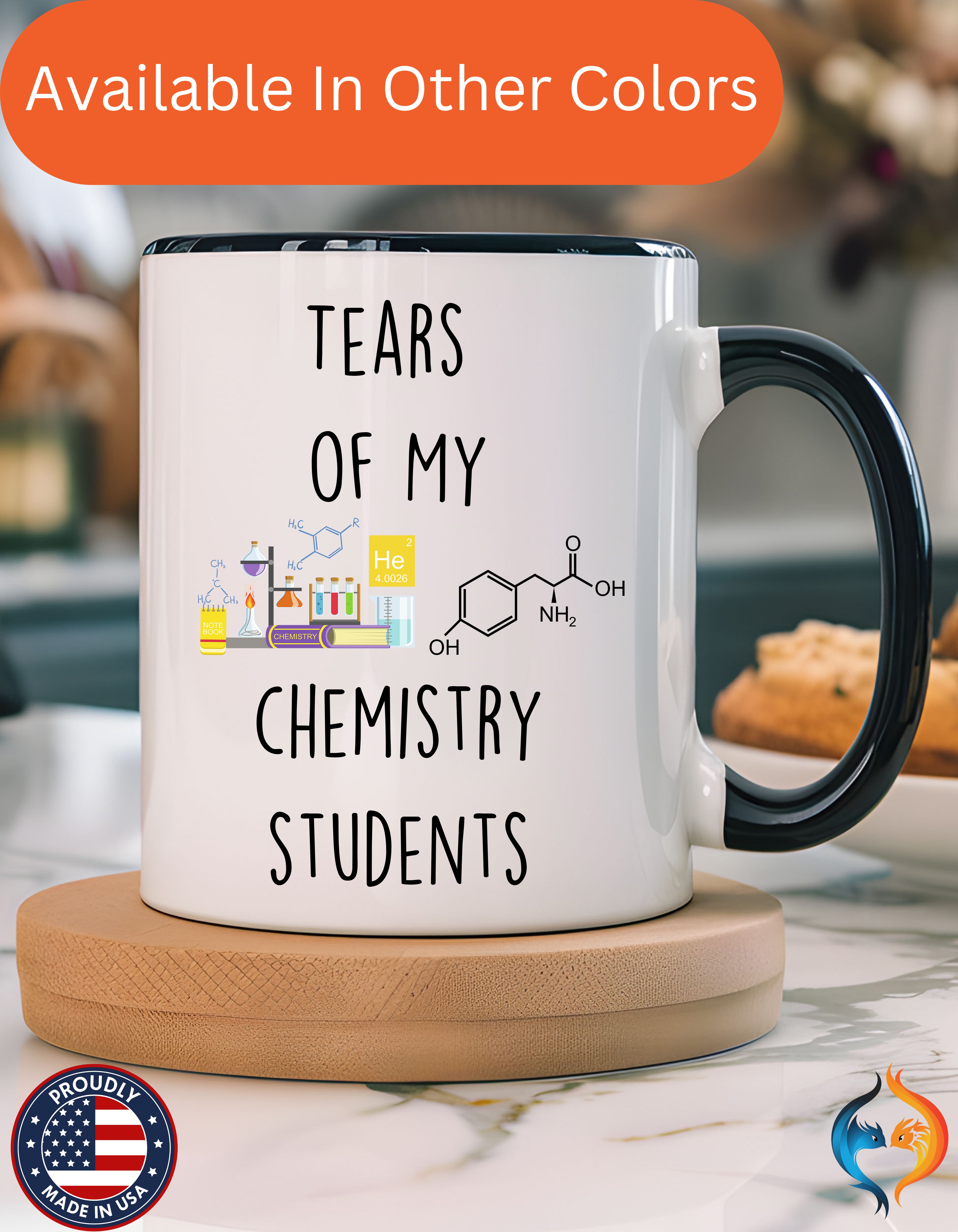 Funny Coffee Mug, Personalized Mug, Tears Of My Chemistry Students, Accent Cup (11, 15oz), Sarcastic Mug,  Tea Coffee Cup, gift under 20