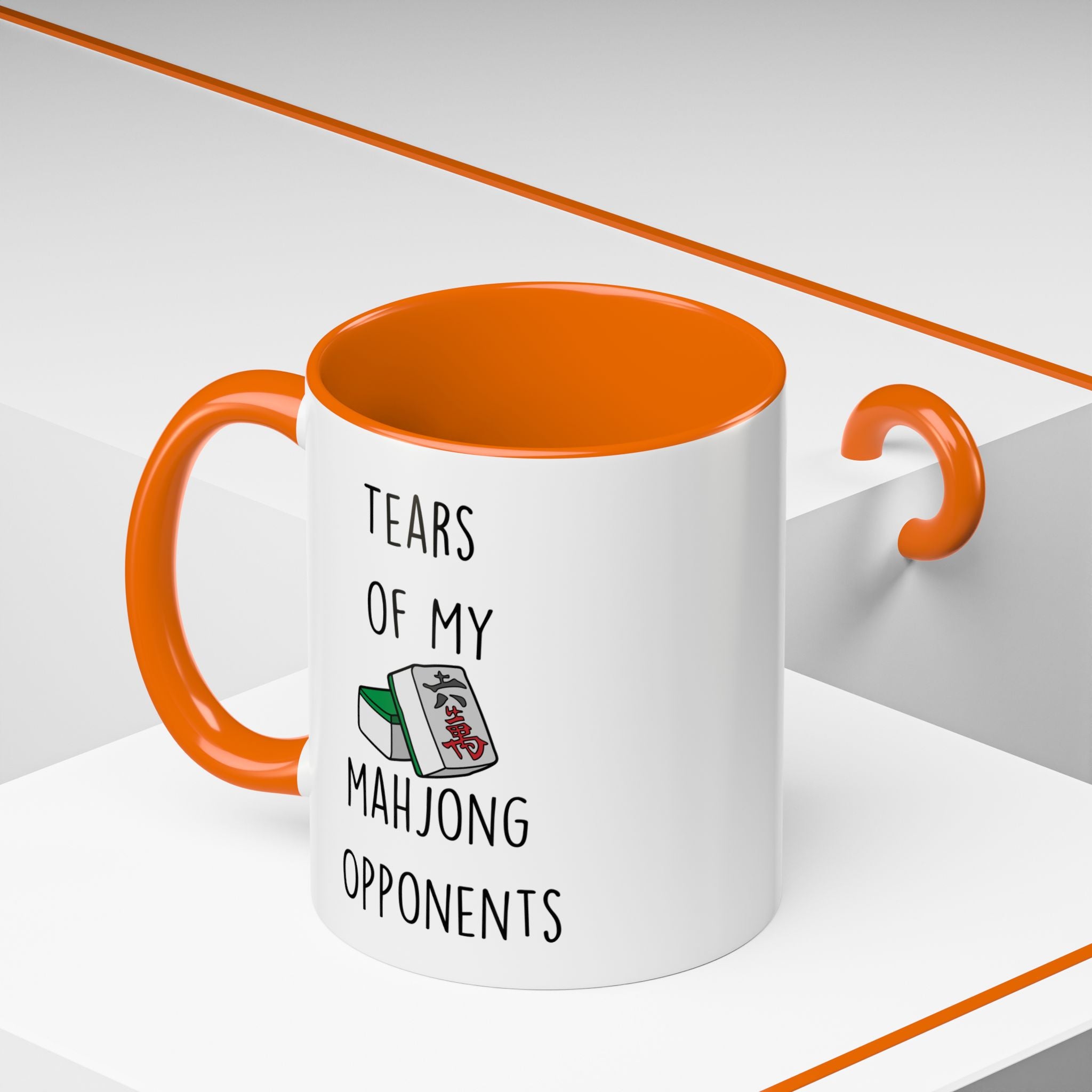 Funny Coffee Mug, Personalized Mug, Tears Of My Mahjong Opponents, Accent Cup (11, 15oz), Sarcastic Mug,  Tea Coffee Cup, Gift Under 20
