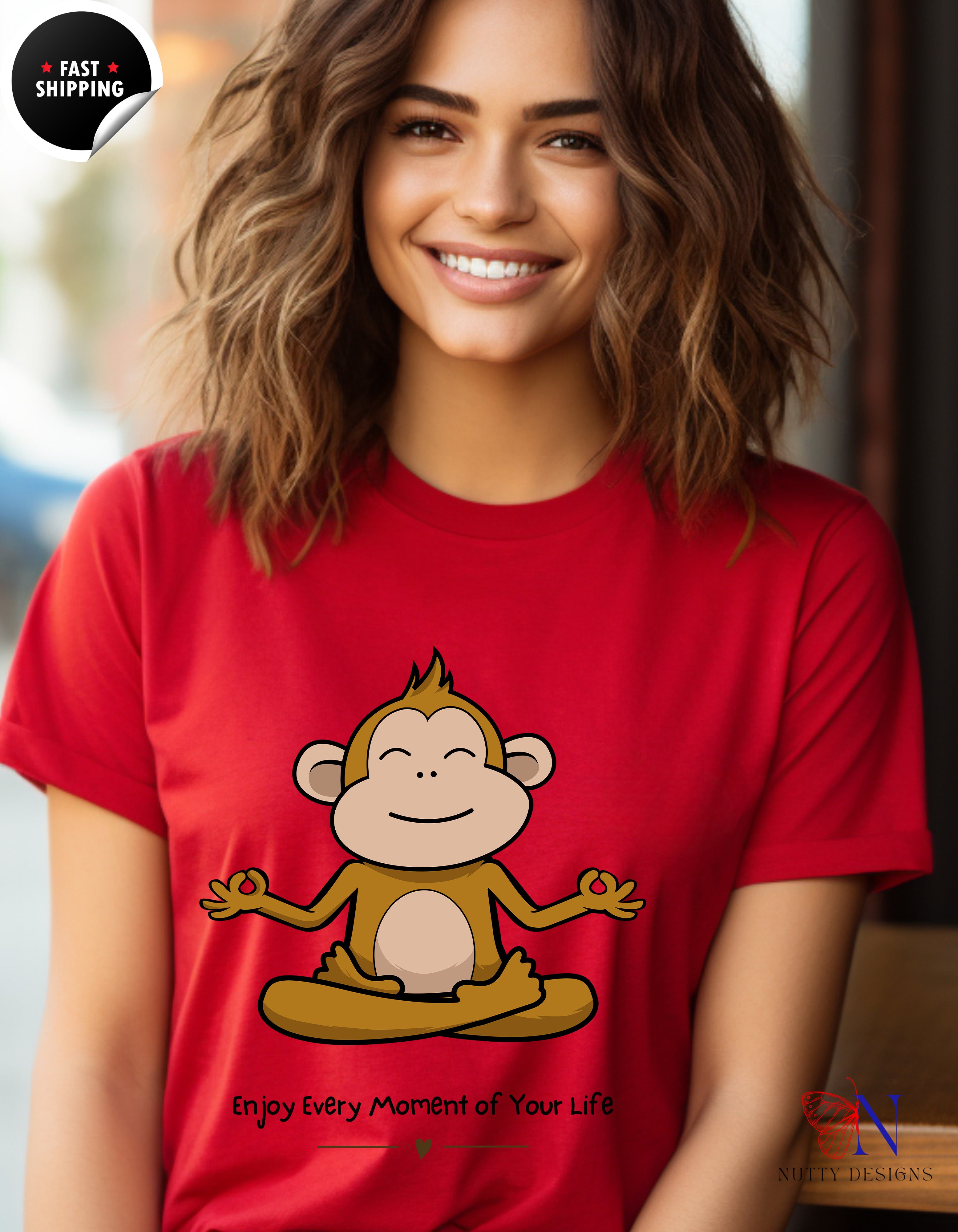 Enjoy Every Moment Of Your Life , Motivational T-Shirt Lifestyle Mockup | Nutty Designs