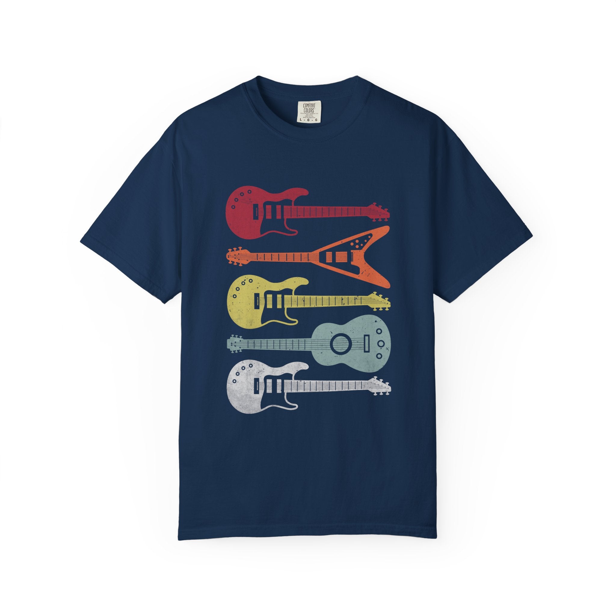 Retro Guitar T-shirt — Calm Positive Healing Music Vibes
