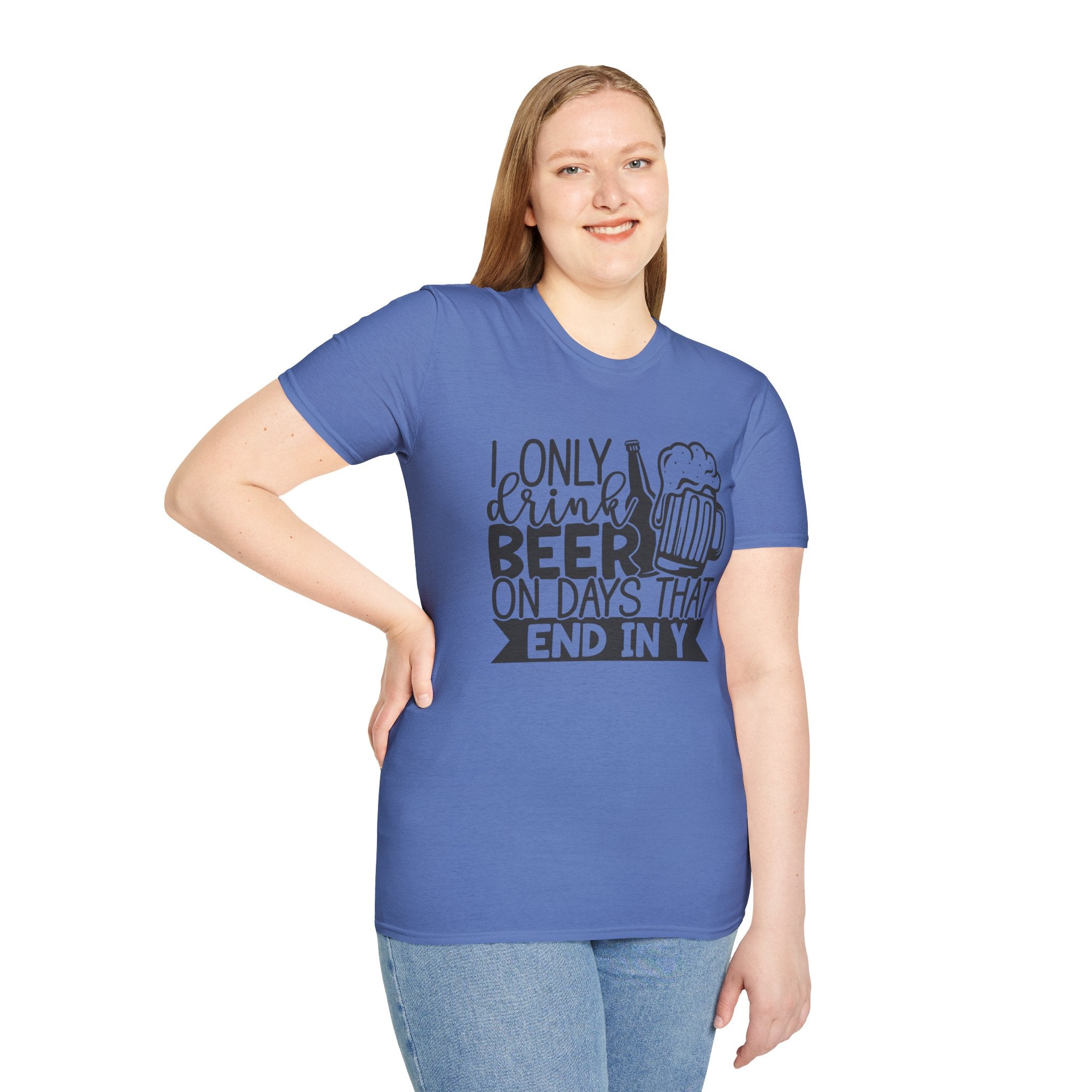 Beer Lover Unisex T-Shirt, Funny Day-Ending Beer Drinking Tee, Softstyle Beer Drinker Shirt, Beer Enthusiast Gift Top, Beer Day Tshirt