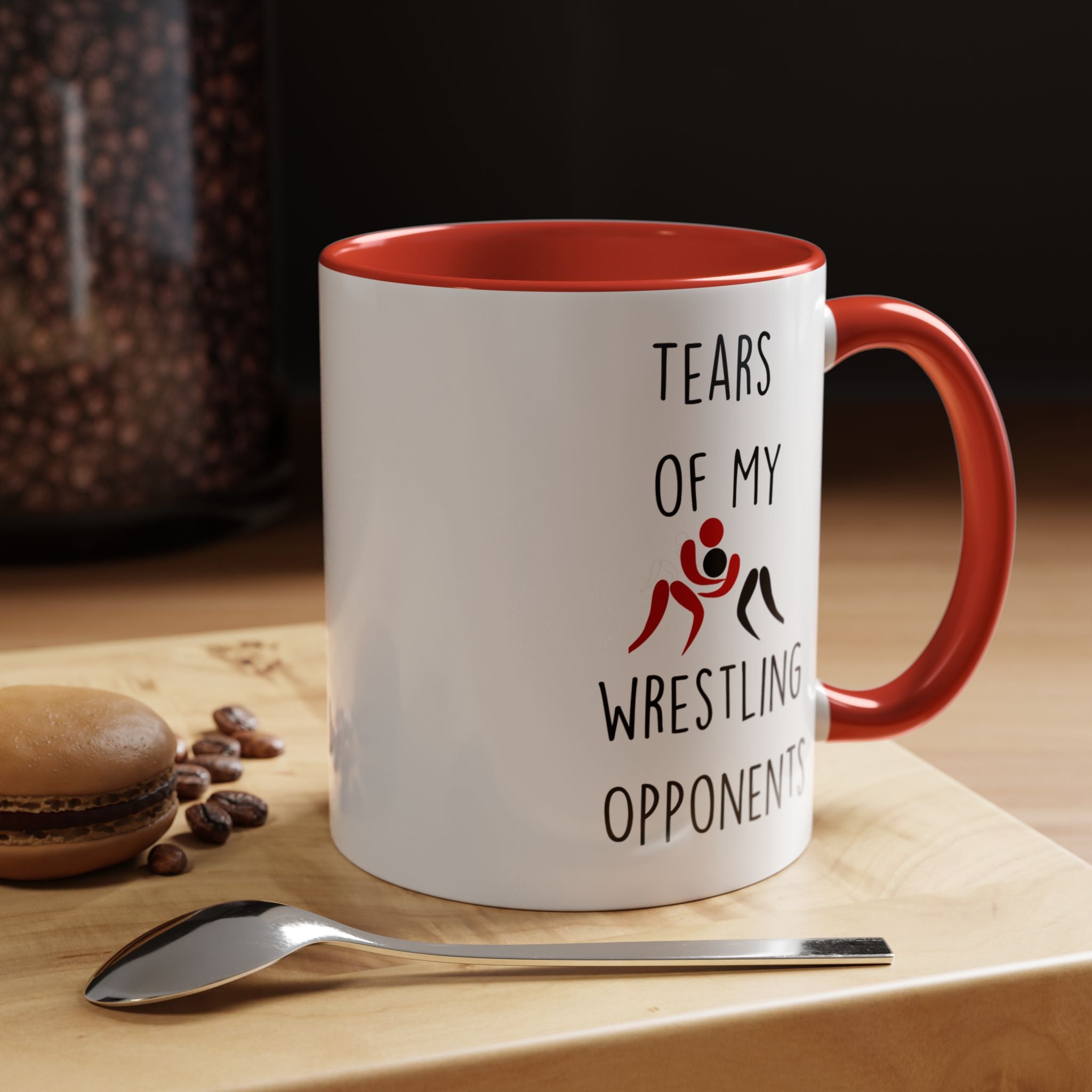 Funny Coffee Mug, Personalized Mug, Tears Of My Wrestling Opponents, Accent Cup (11, 15oz), Sarcastic Mug,  Tea Coffee Cup, gift under 20