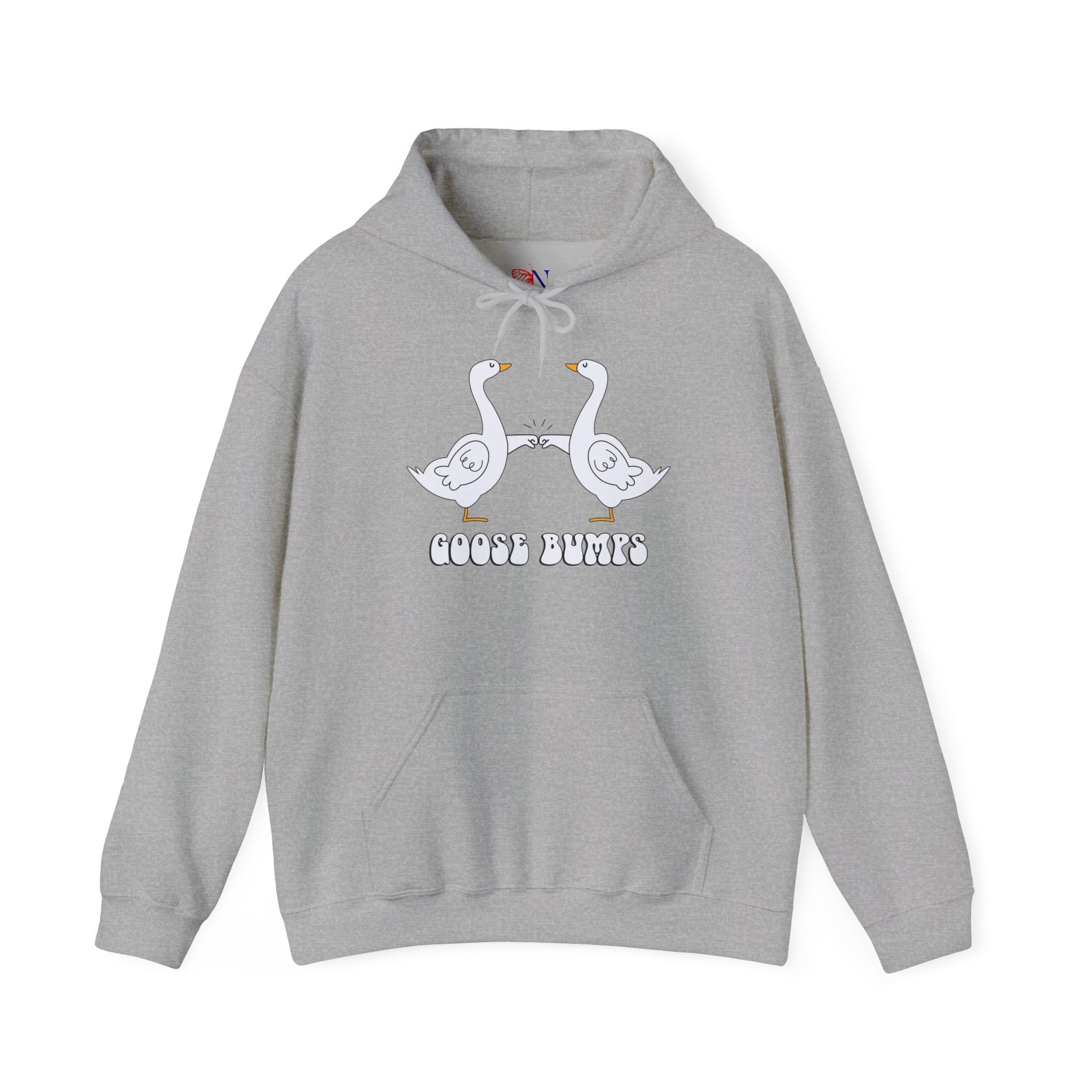 Goose Bumps Hoodie – Cute Goose Couple Graphic Hooded Sweatshirt