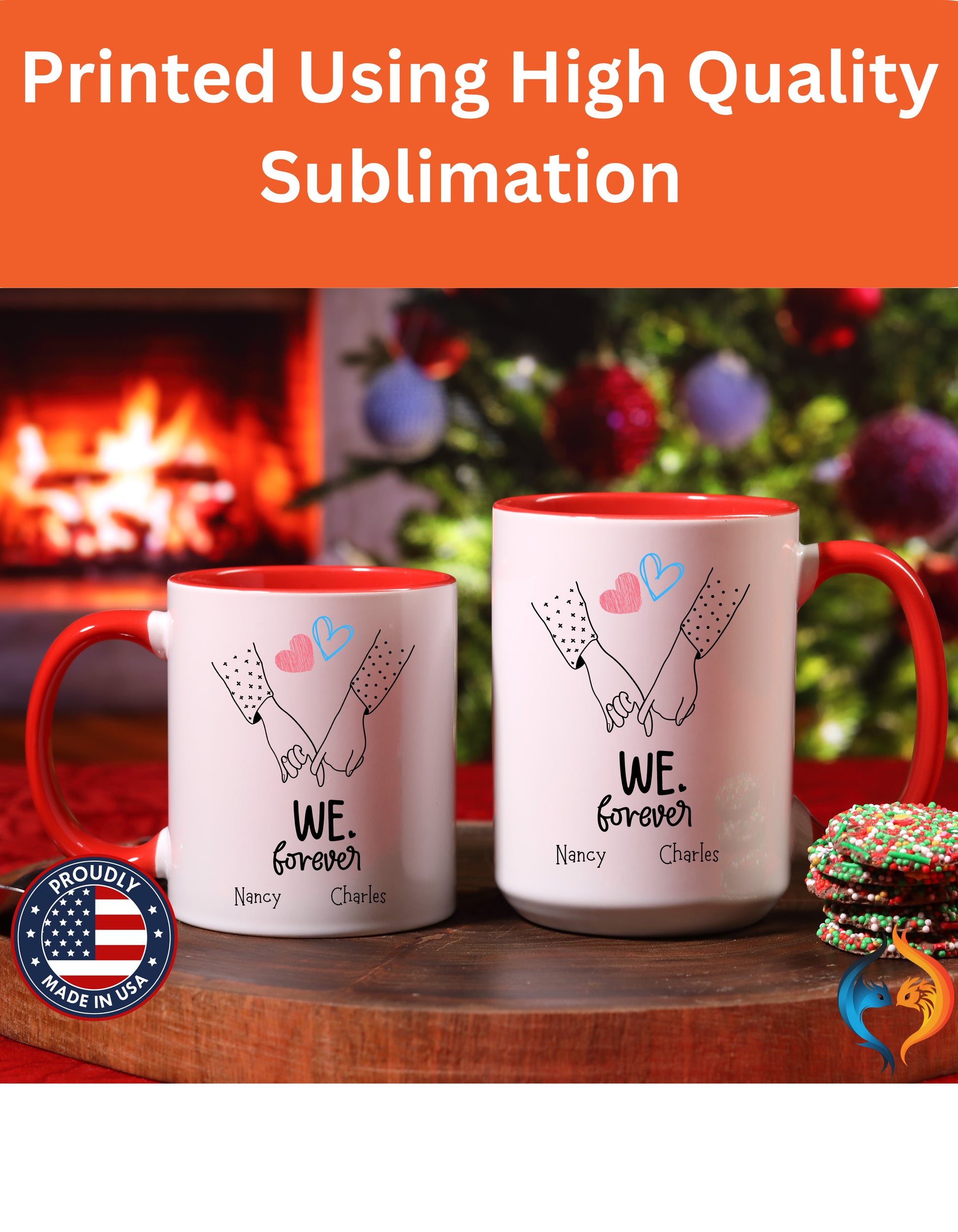 We Heart Forever Romantic for Spouse, GF or BF Mug Product Photo | Nutty Designs