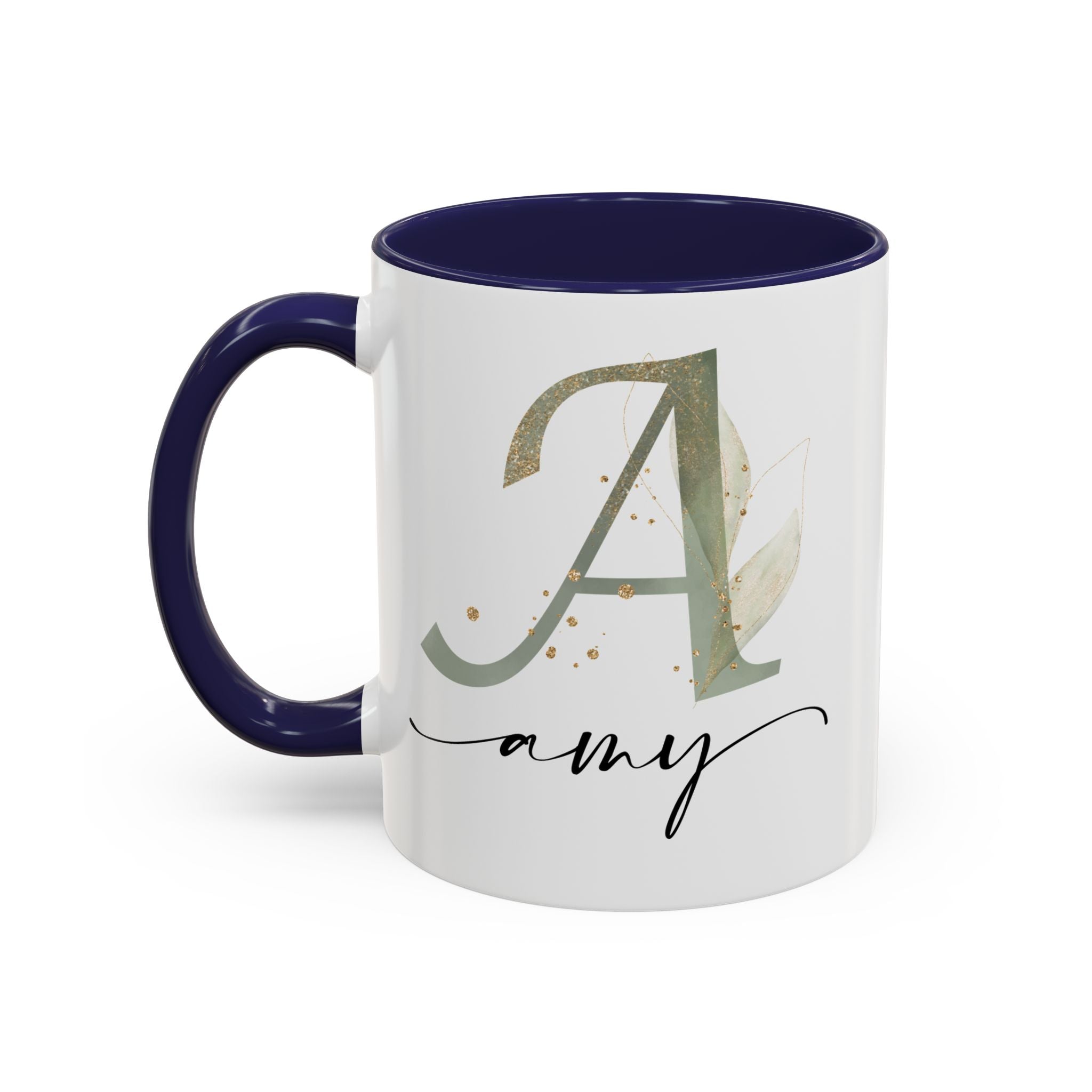 Personalized Floral Initial Coffee Mug for her, Custom Name Mug, Wedding Favor, Unique Home Décor Coffee Cup, Girlfriend Gift, Monogram Mug
