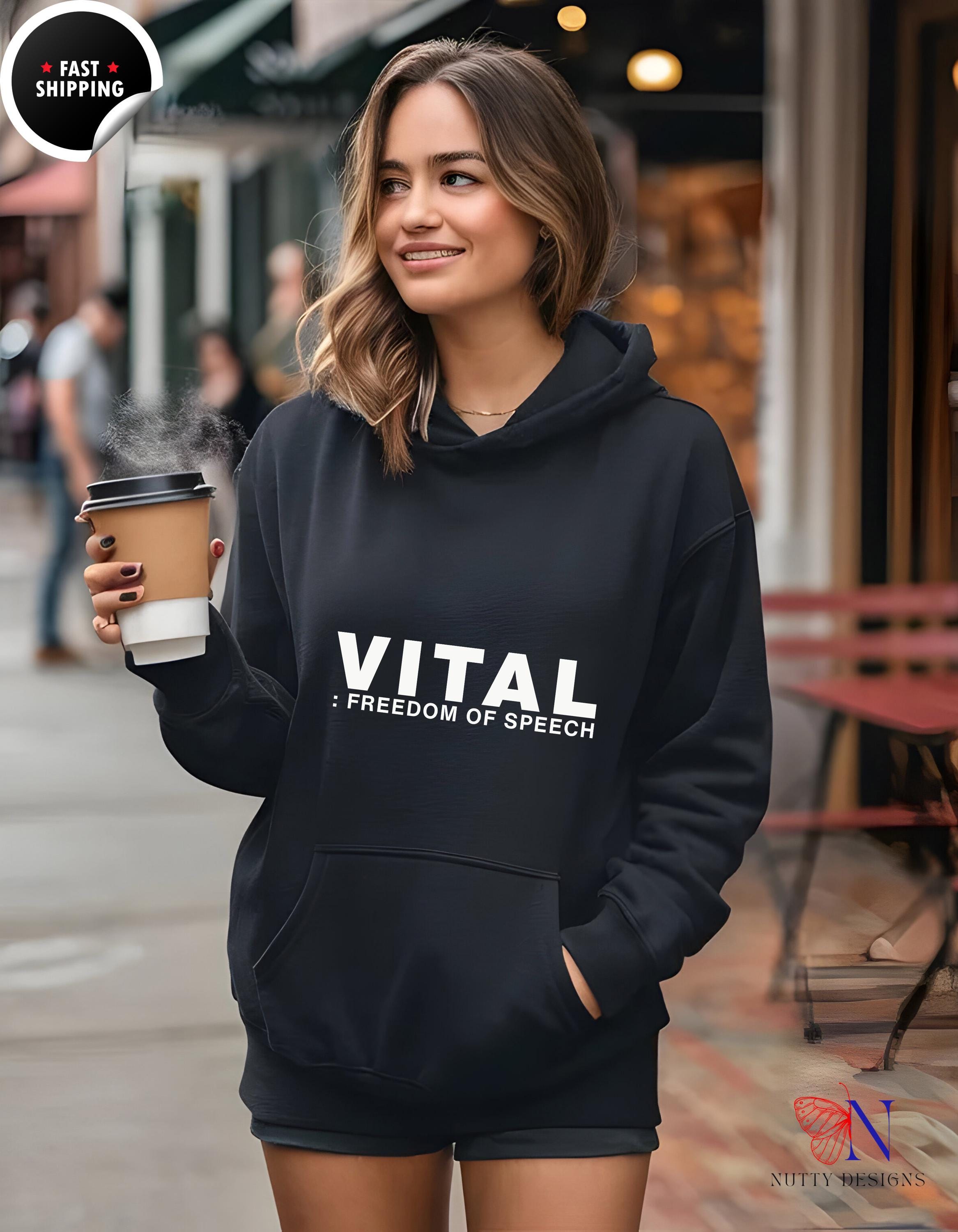 Freedom Of Speech Hoodie – Minimalist Streetwear Unisex Relaxed Cotton Polyester Fleece