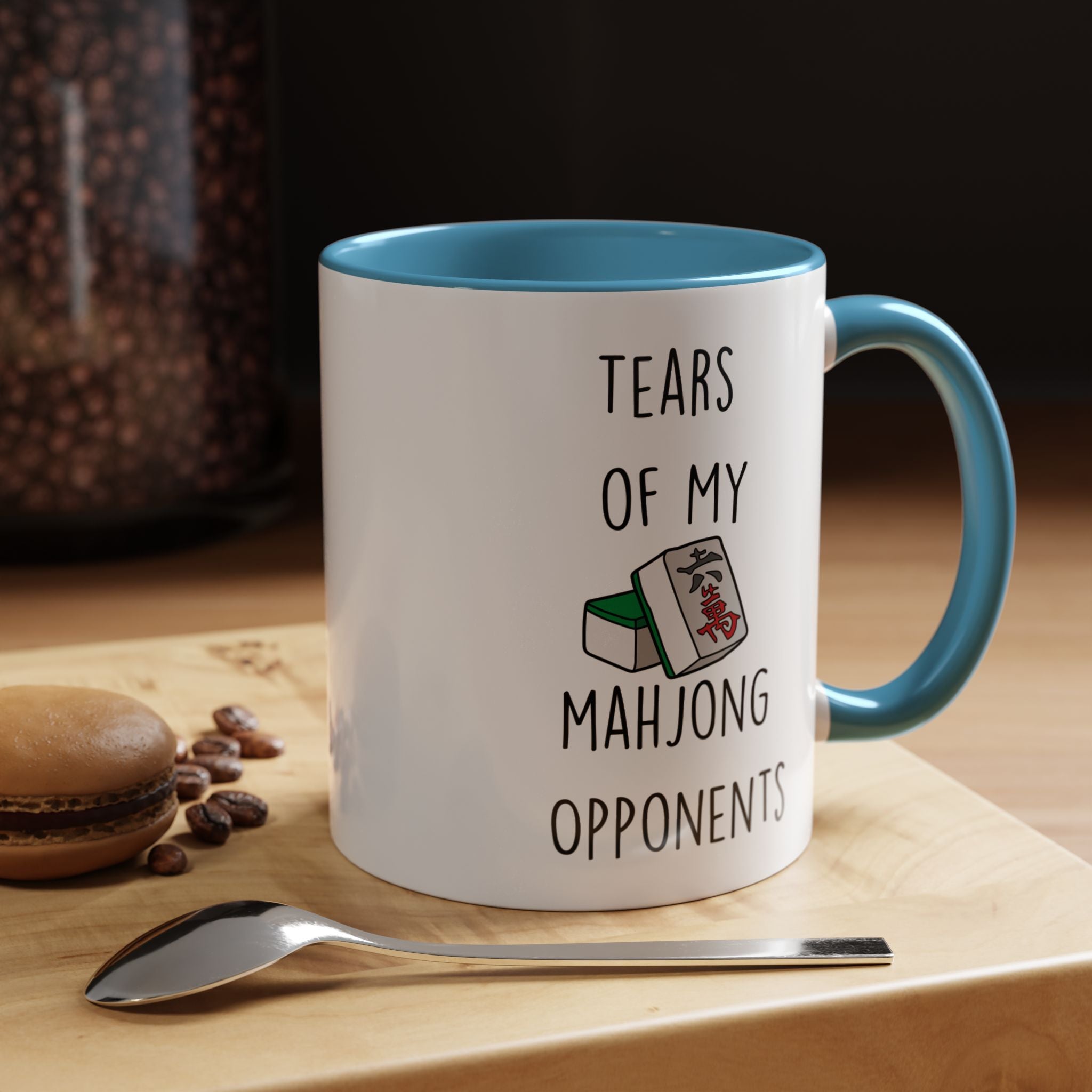 Funny Coffee Mug, Personalized Mug, Tears Of My Mahjong Opponents, Accent Cup (11, 15oz), Sarcastic Mug,  Tea Coffee Cup, Gift Under 20