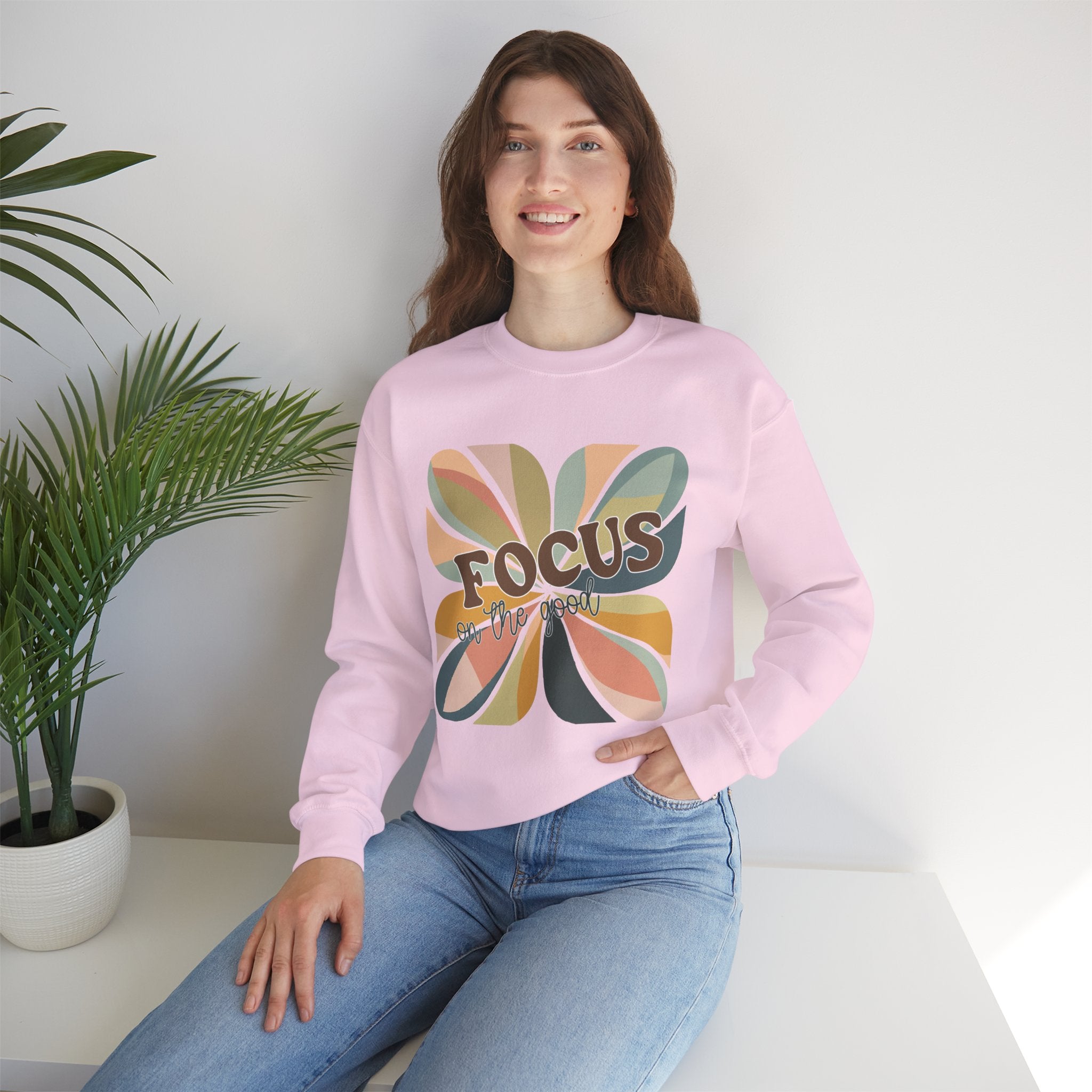 Positive Vibes Sweatshirt, Inspirational Jumper, Motivational Pullover, Good Vibes Apparel, Focus on the Good Shirt