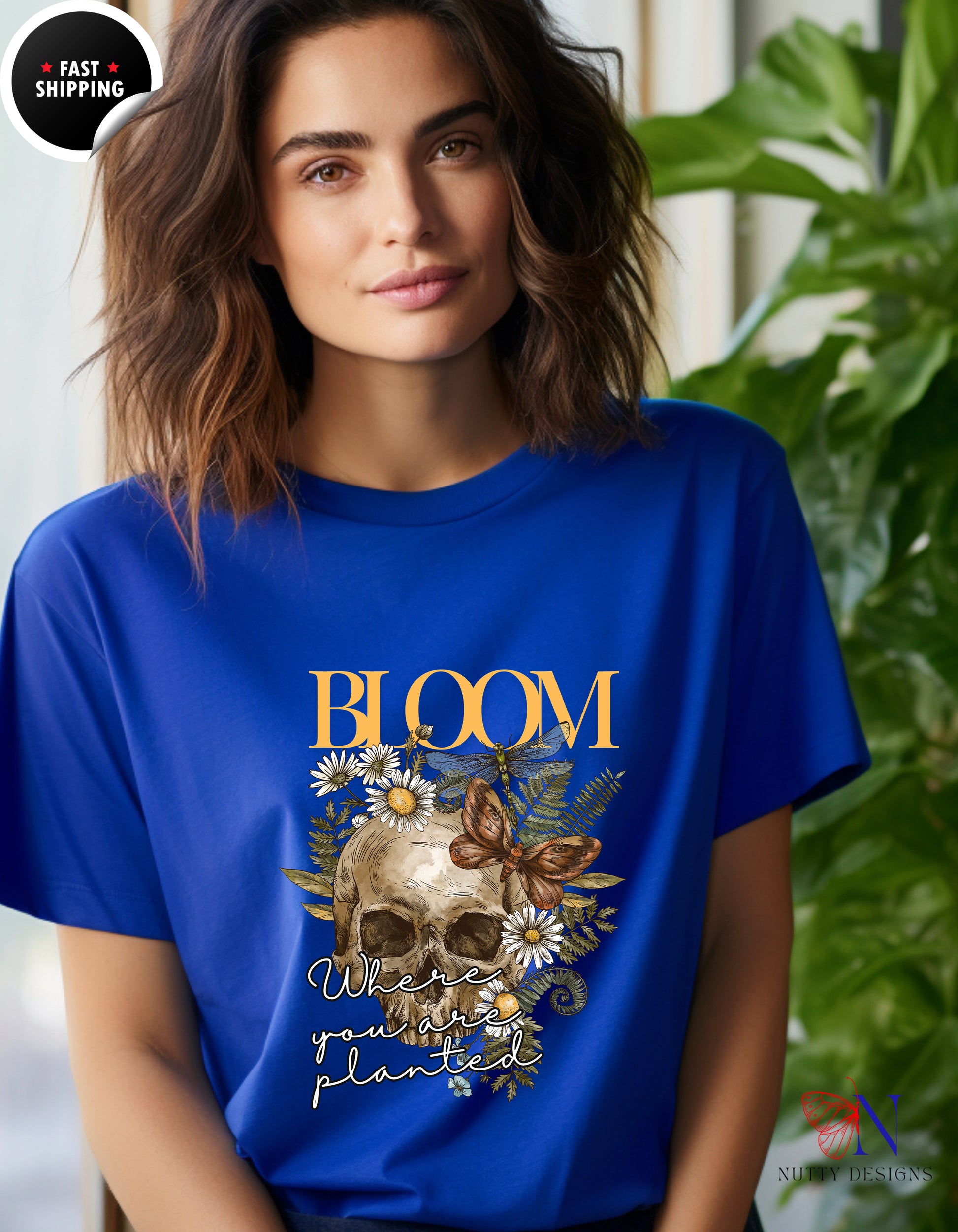 Bloom Where You Are Planted T-Shirt Lifestyle Mockup | Nutty Designs