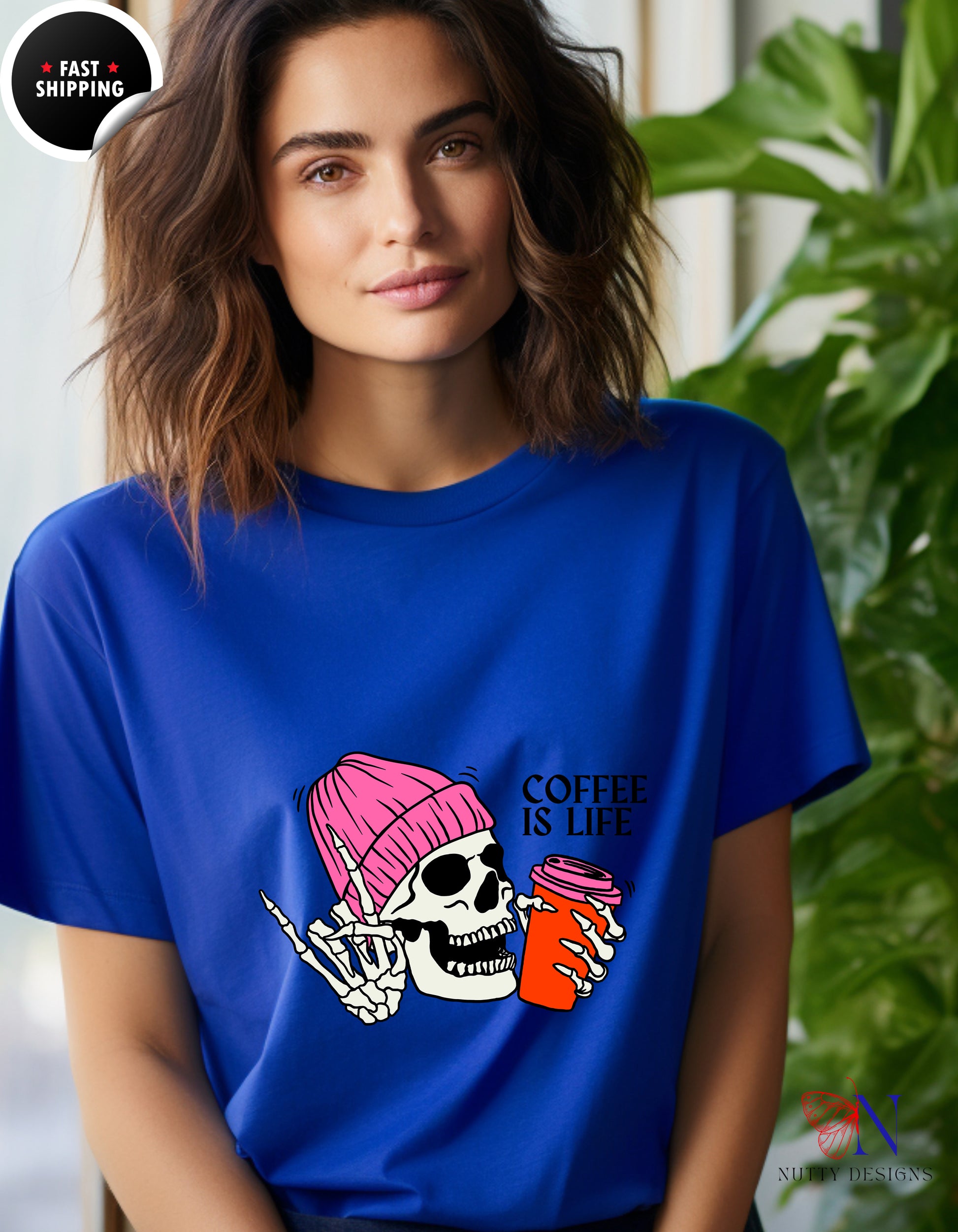 Coffee Is Life T-Shirt Product Photo | Nutty Designs