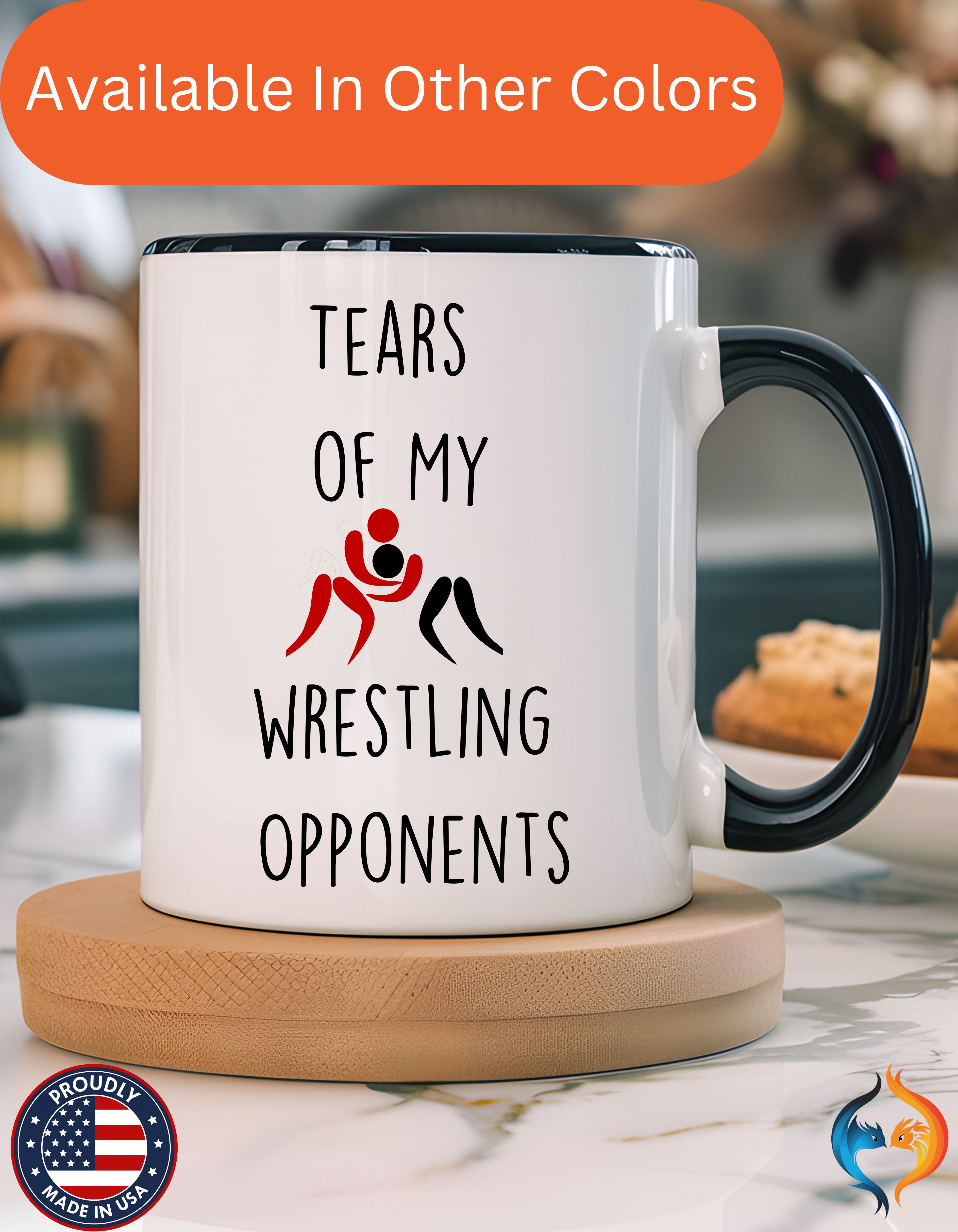 Funny Coffee Mug, Personalized Mug, Tears Of My Wrestling Opponents, Accent Cup (11, 15oz), Sarcastic Mug,  Tea Coffee Cup, gift under 20