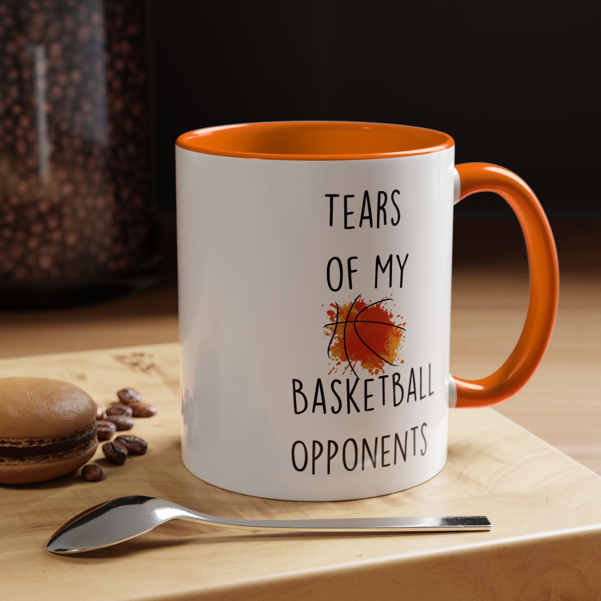 Funny Coffee Mug, Personalized Mug, Tears Of My Basketball Opponents, Accent Cup (11, 15oz), Sarcastic Mug,  Tea Coffee Cup, Gift Under 20