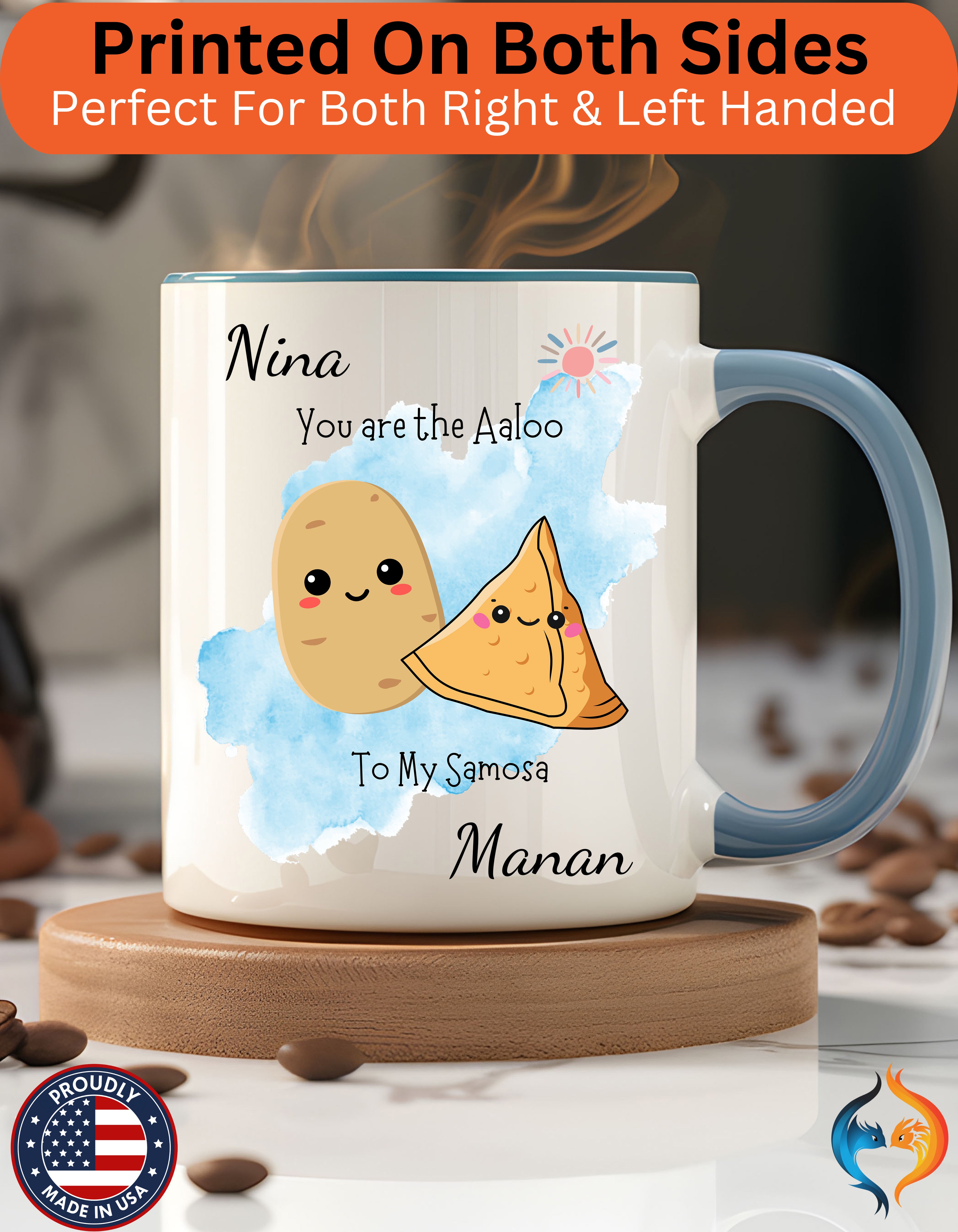 You Are Aaloo To My Samosa , Anniversary, Wedding, Valentines Mug Lifestyle Mockup | Nutty Designs