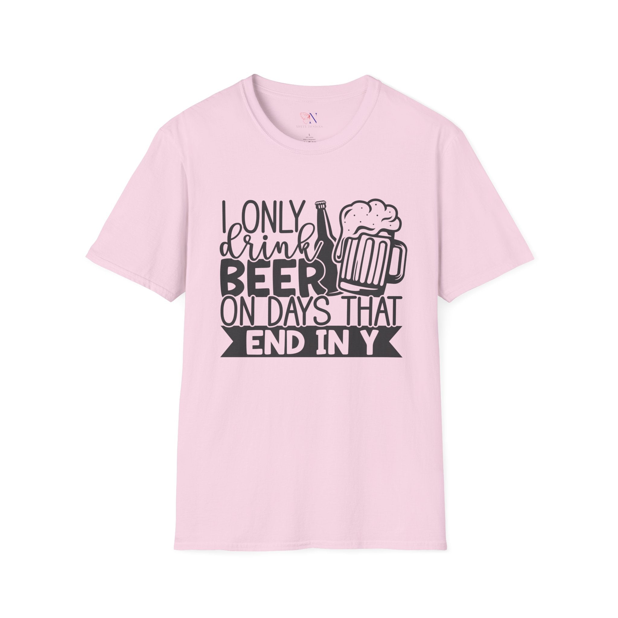 Beer Lover Unisex T-Shirt, Funny Day-Ending Beer Drinking Tee, Softstyle Beer Drinker Shirt, Beer Enthusiast Gift Top, Beer Day Tshirt