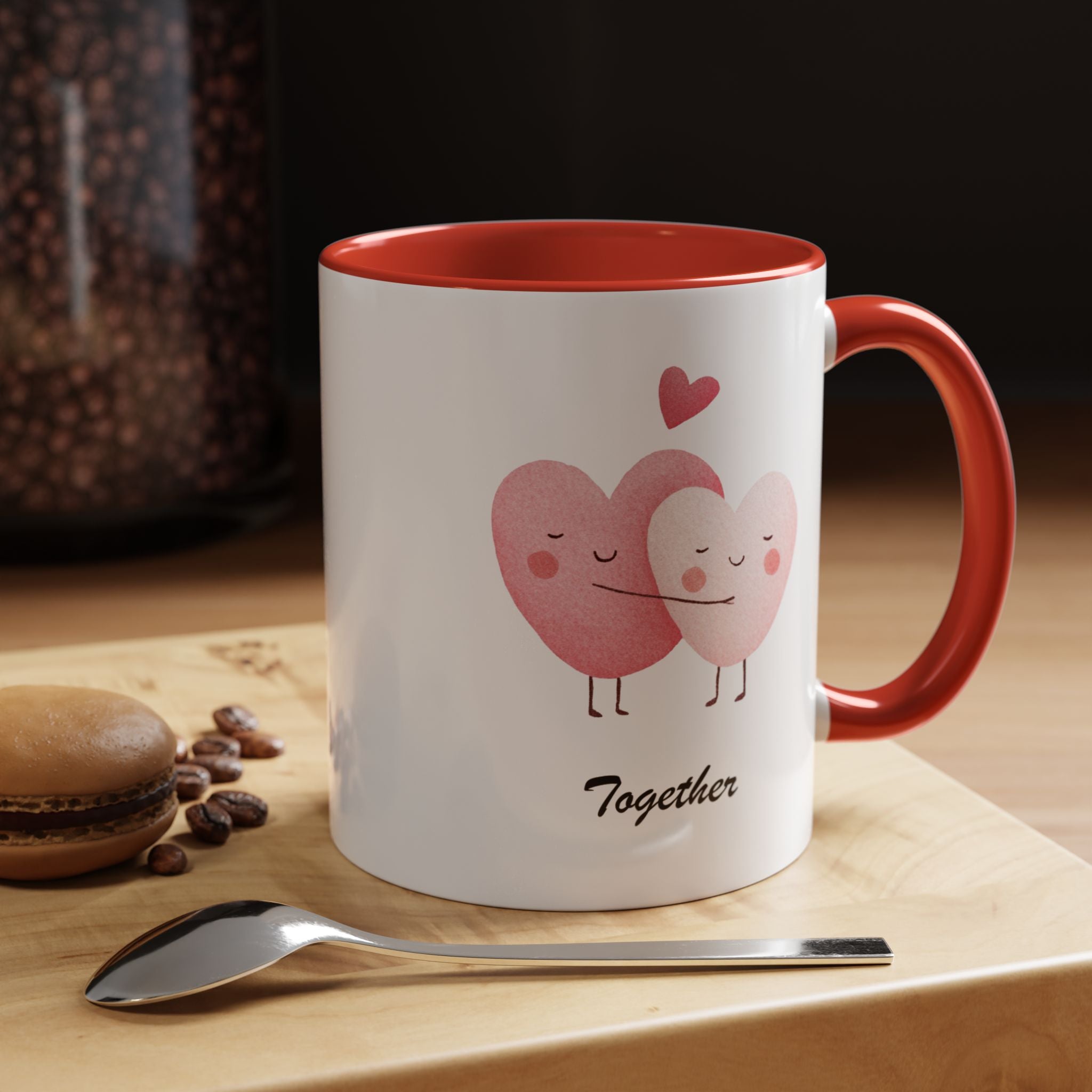 Two Hearts Better Together Mug Lifestyle Mockup | Nutty Designs