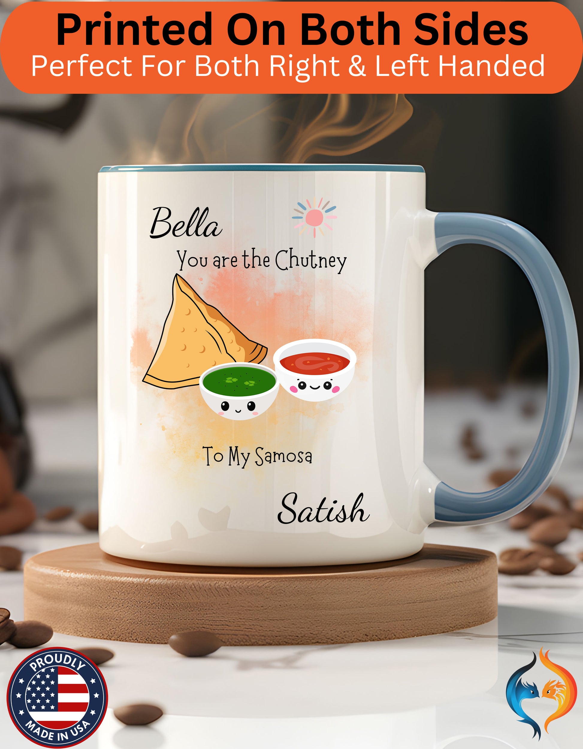 You Are Chutney To My Samosa , Anniversary, Wedding, Valentines Mug Lifestyle Mockup | Nutty Designs