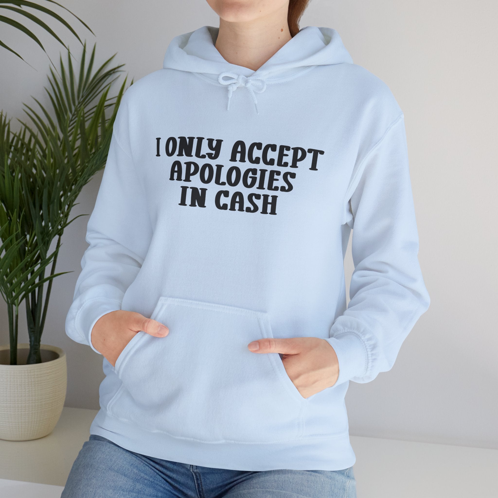 Hoodie — I Only Accept Apologies In Cash Pullover