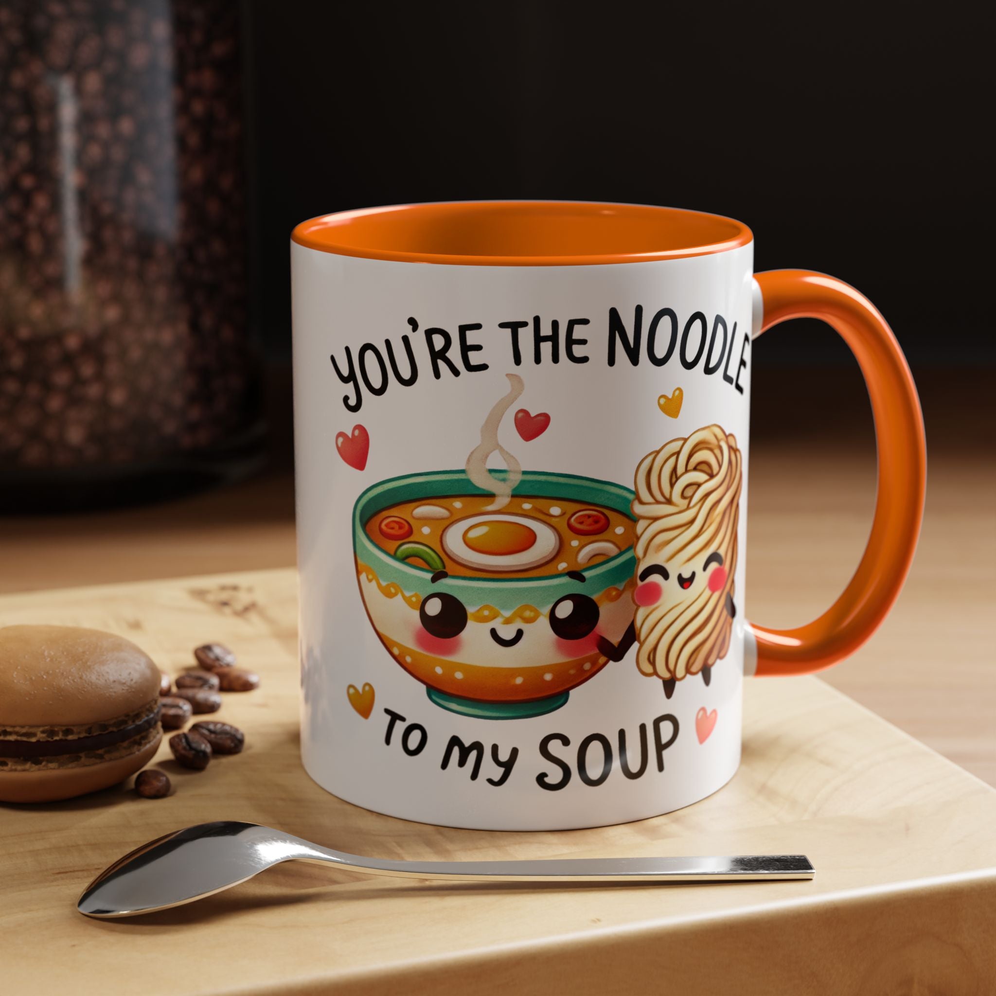 You Are The Noodle To My Soup Personalized Romantic Mug Accent Cup 11/15oz, Anniversary Wedding Valentines Custom Gift Him her Spouse BF GF