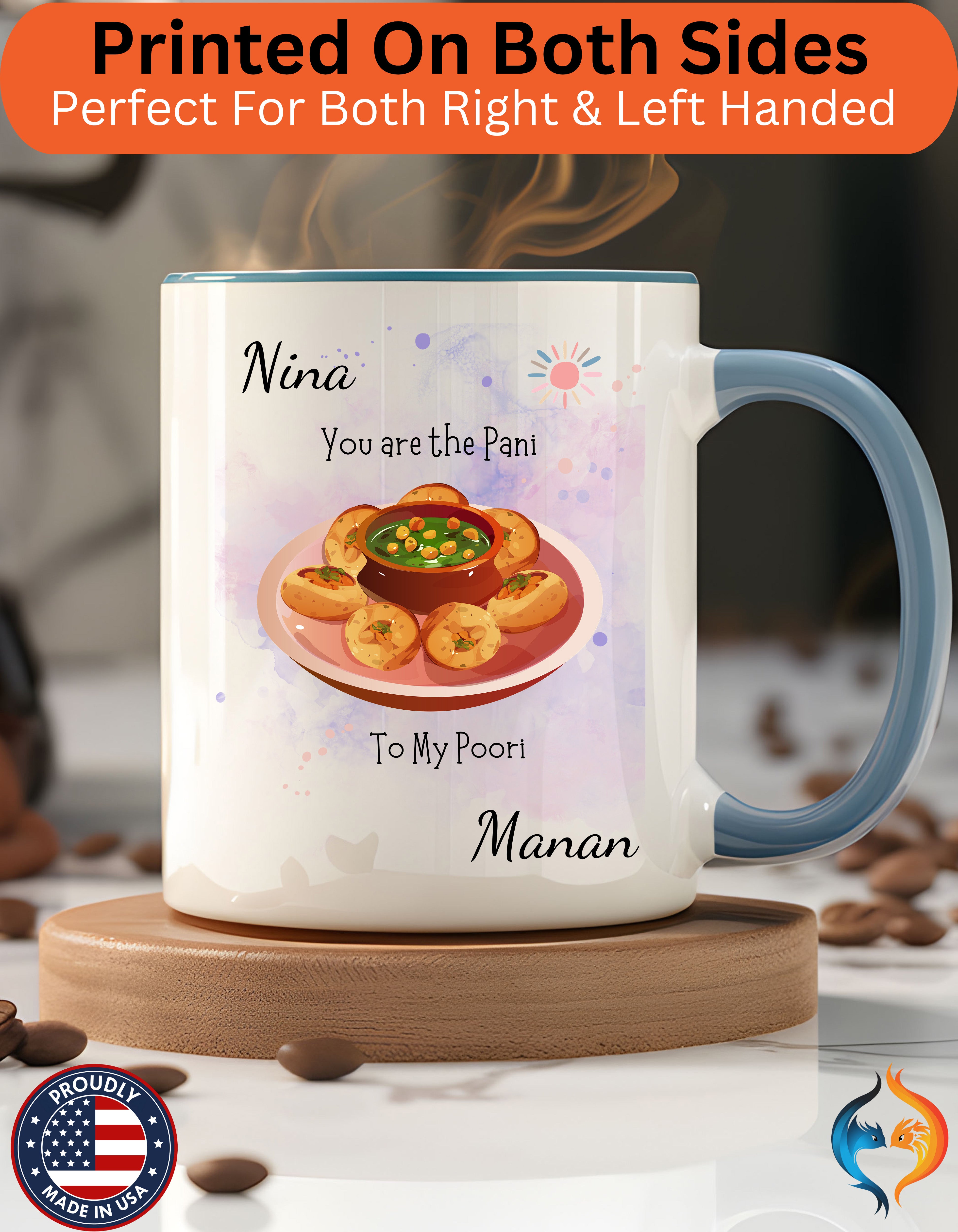 Personalized You Are The Pani To My Poori Accent Mug - Purple accent mug