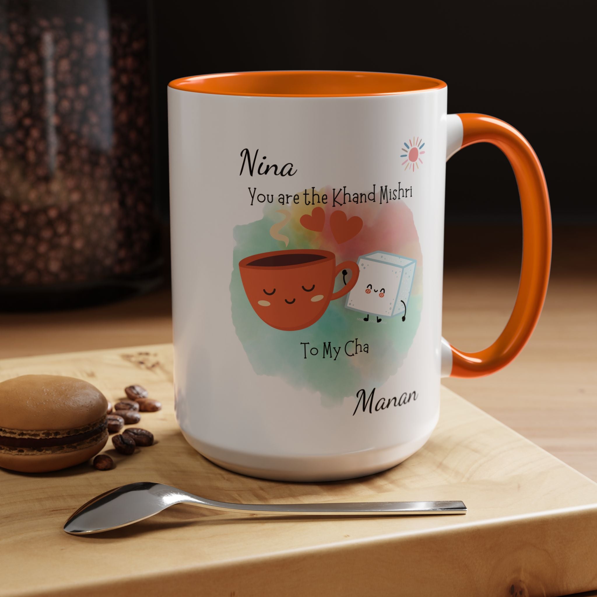 Funny Coffee Mug, Personalized Mug, You Are Khand Mishri To My Cha Cup 11/15oz, Anniversary, Wedding, Valentines, Romantic Gift Him her