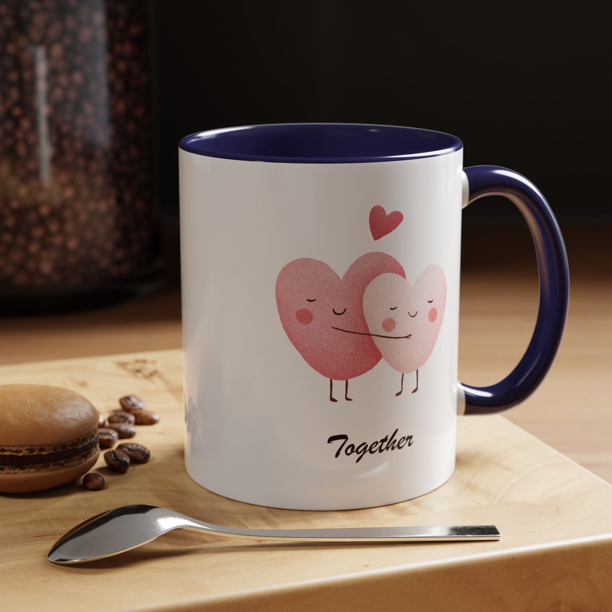 Two Hearts Better Together Mug Lifestyle Mockup | Nutty Designs