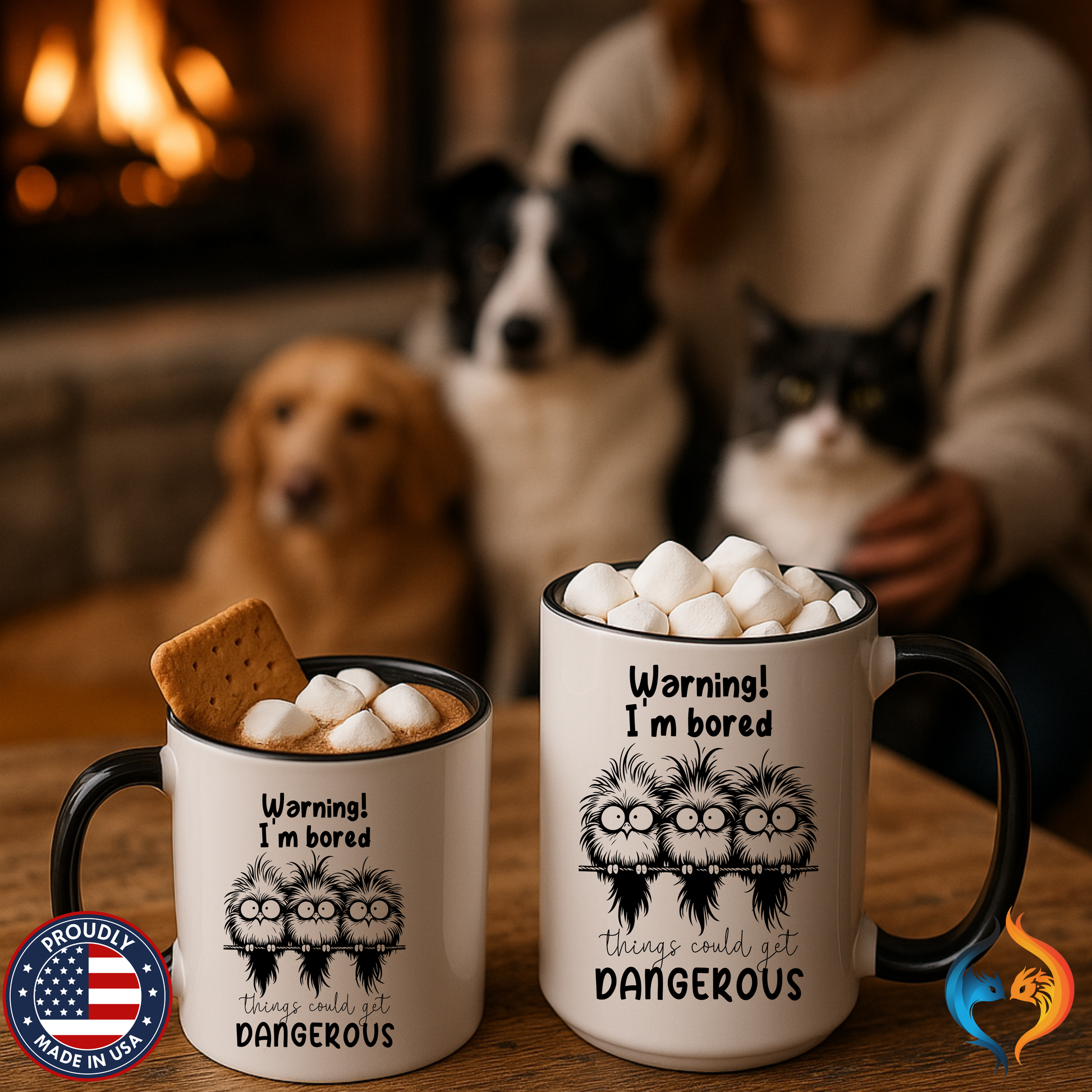 Warning I Am Bored Mug Lifestyle Mockup | Nutty Designs