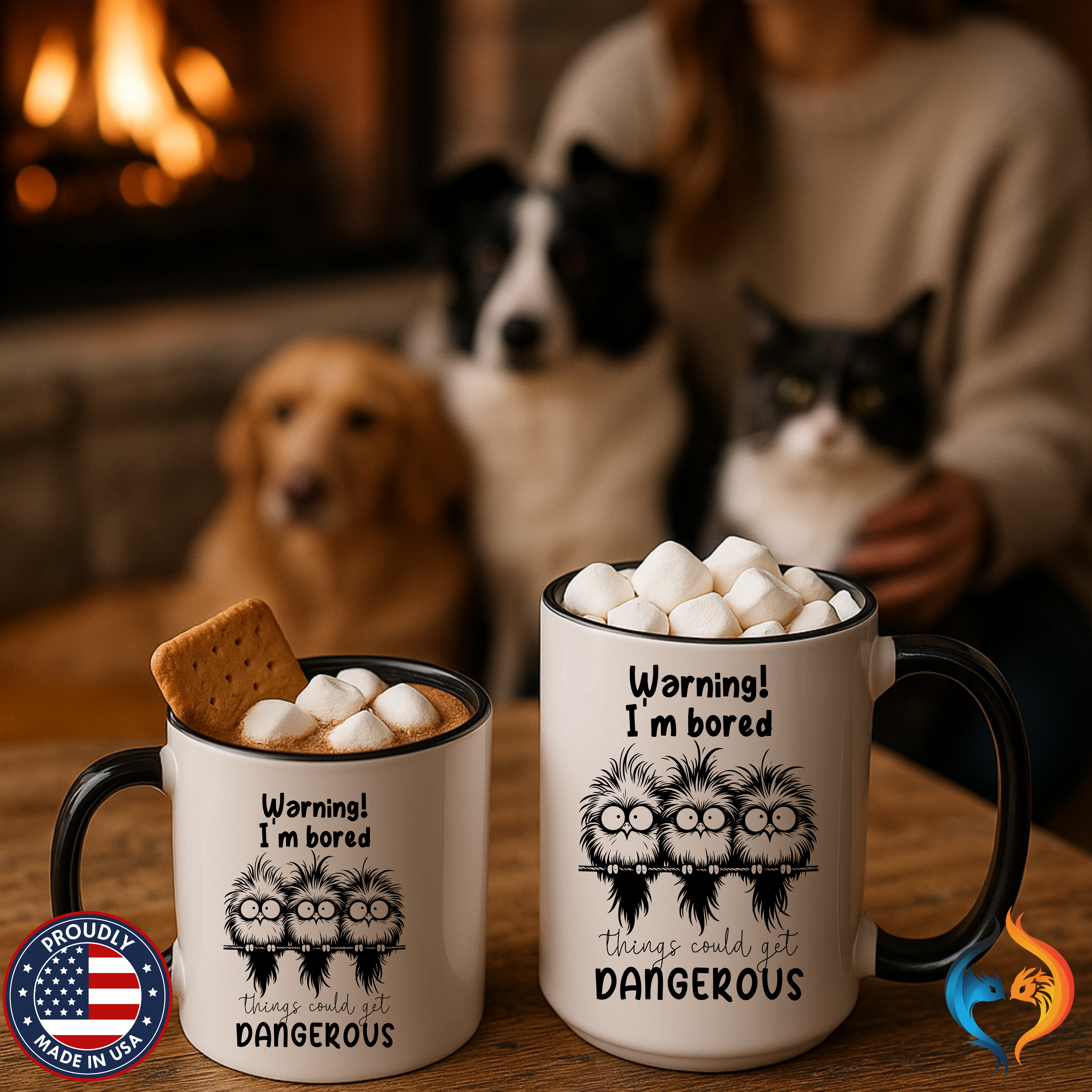 Warning I Am Bored Mug Lifestyle Mockup | Nutty Designs