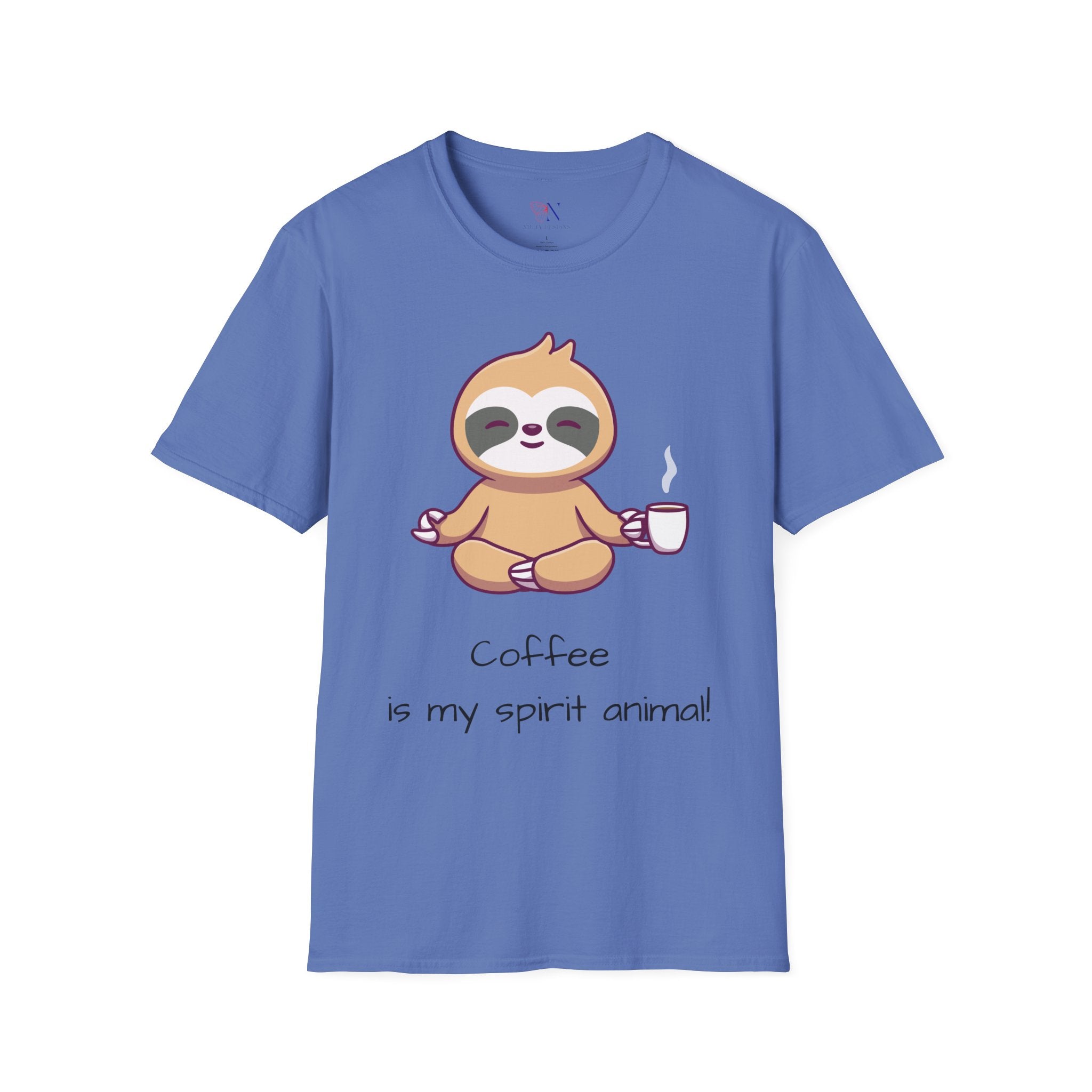 Coffee Is My Spirit Animal Funny T-Shirt – Cute Sloth Coffee Lover Tee