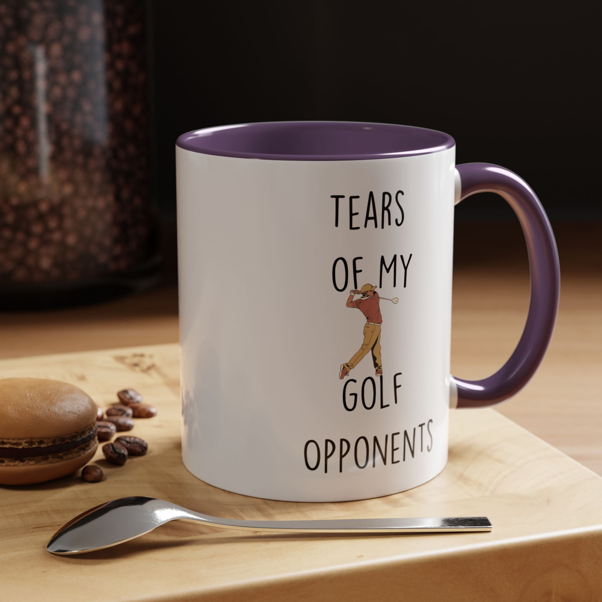 Funny Coffee Mug, Personalized Mug, Tears Of My Golf Opponents, Accent Cup (11, 15oz), Sarcastic Mug,  Tea Coffee Cup, Gift Under 20