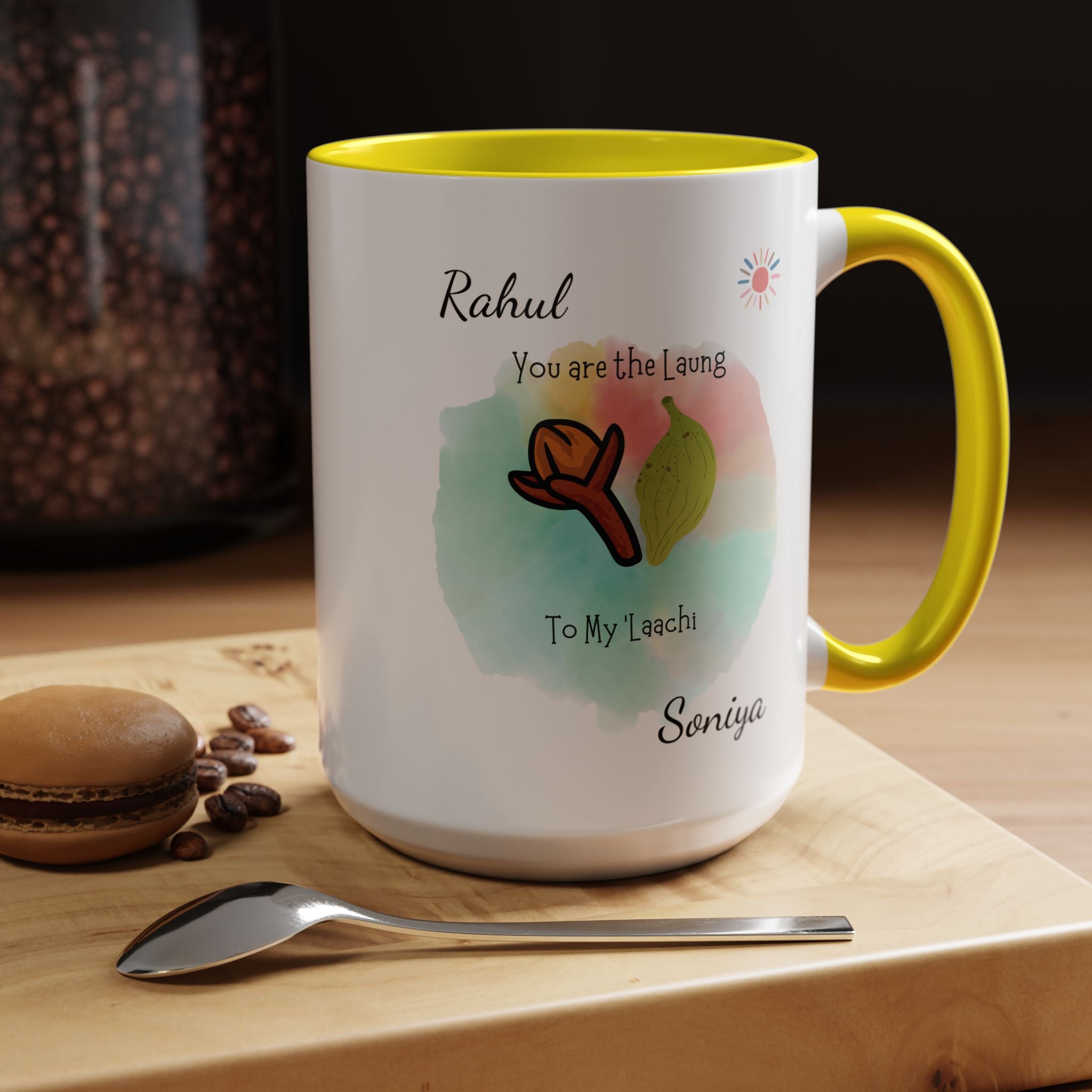 You Are The Laung To My Laachi Personalized Romantic Mug Accent Cup 11/15oz, Anniversary Wedding Valentines Custom Gift Him her Spouse BF GF