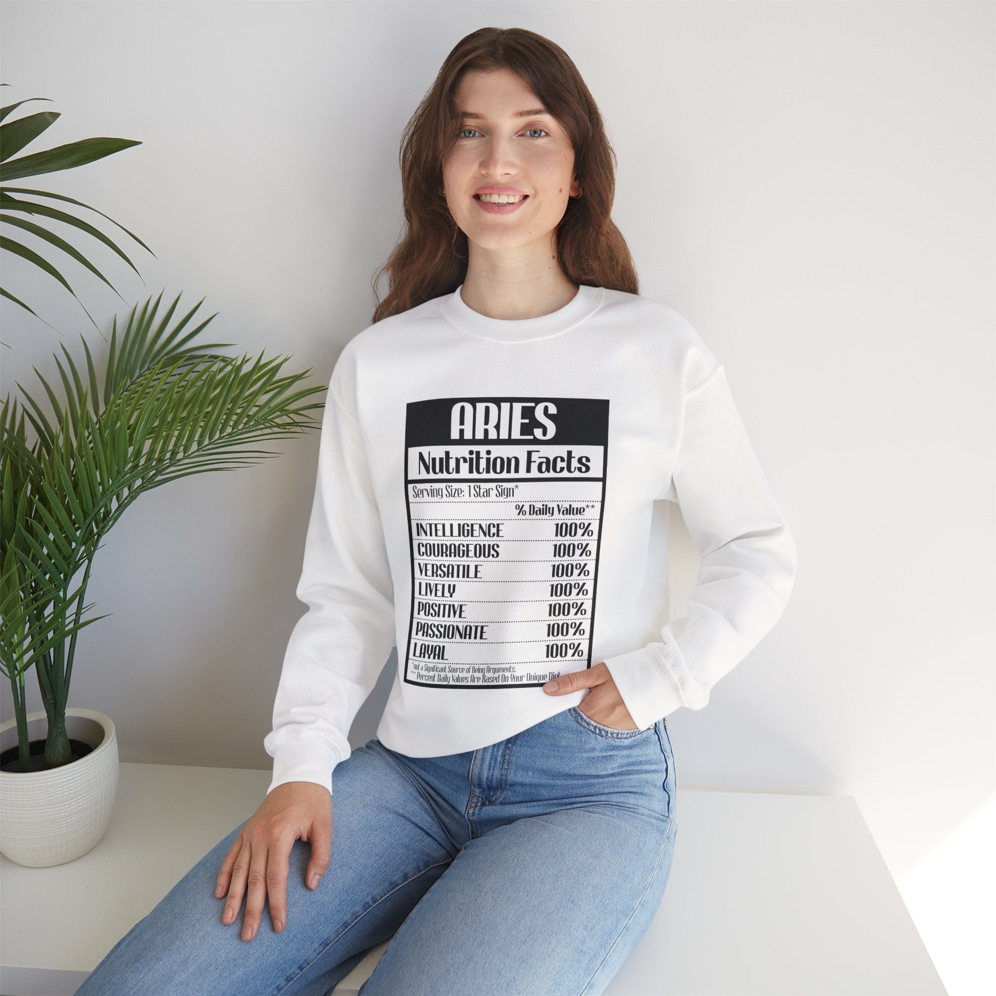 Aries nutrition facts cute sweatshirt