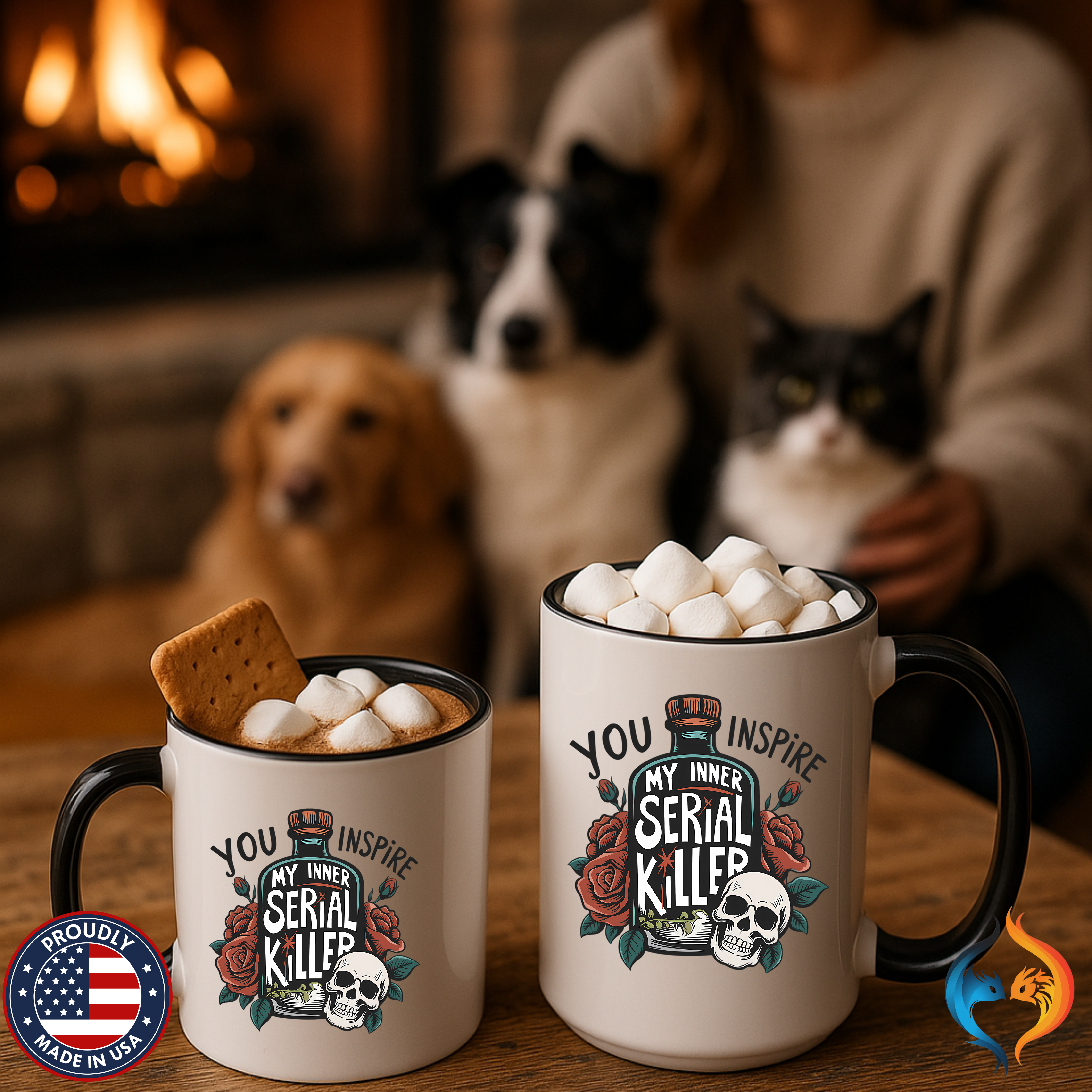 You Inspire My Inner Serial Killer Mug Lifestyle Mockup | Nutty Designs