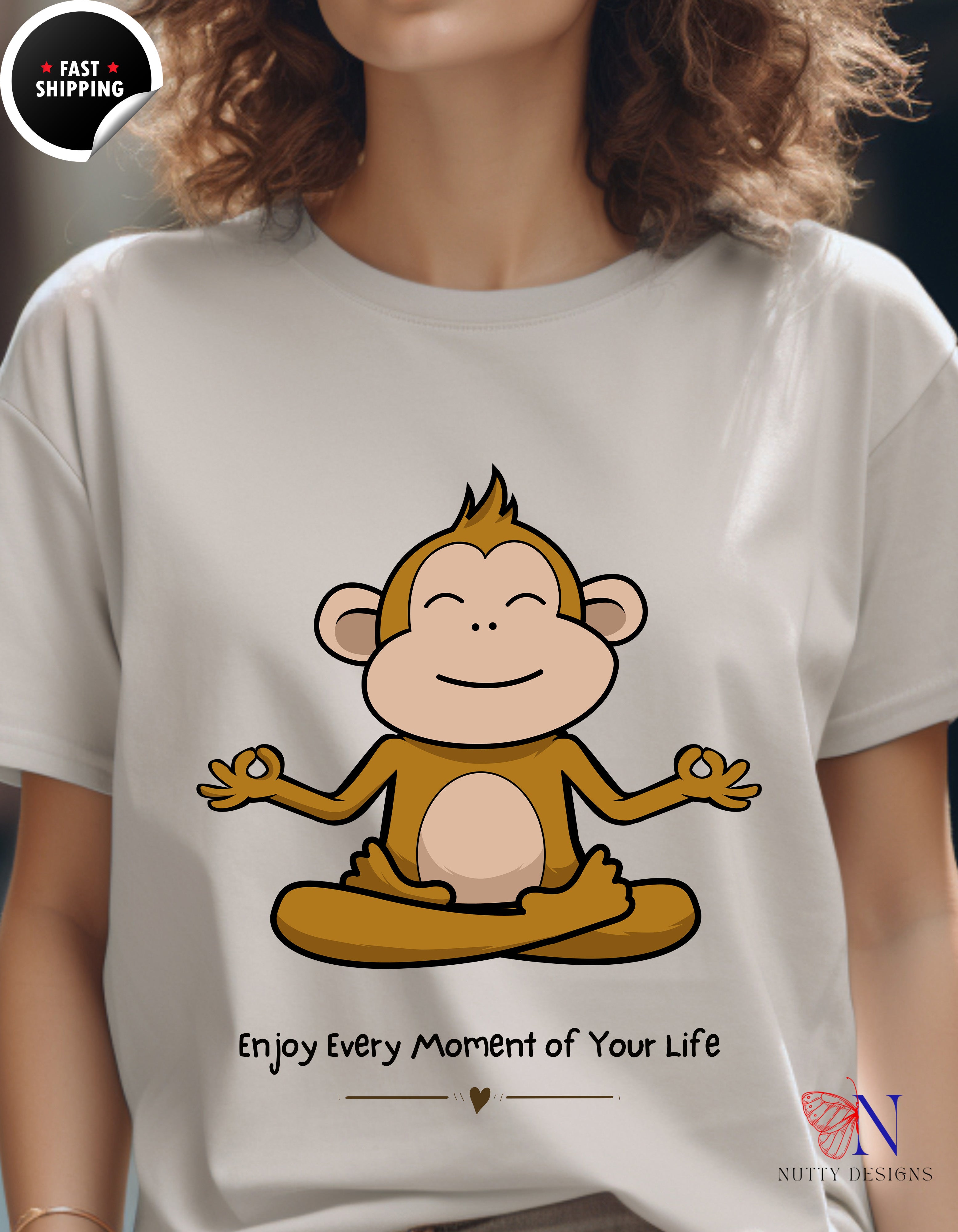 Enjoy Every Moment Of Your Life , Motivational T-Shirt Lifestyle Mockup | Nutty Designs