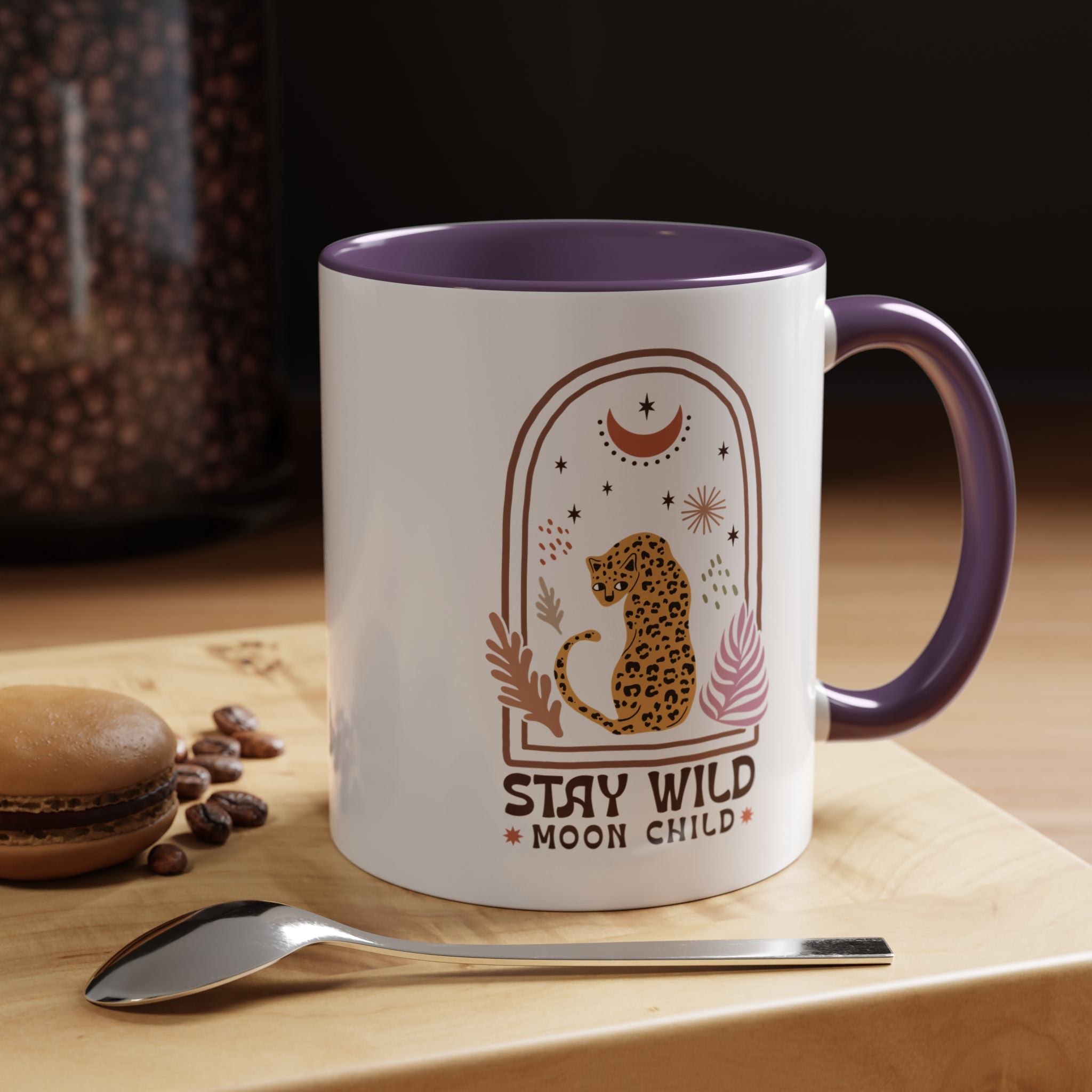 Funny Coffee Mug, Personalized Mug, Stay Wild Moon Child Accent Coffee Cup (11, 15oz), Gift Under 20, White Elephant gift, Motivational Cup