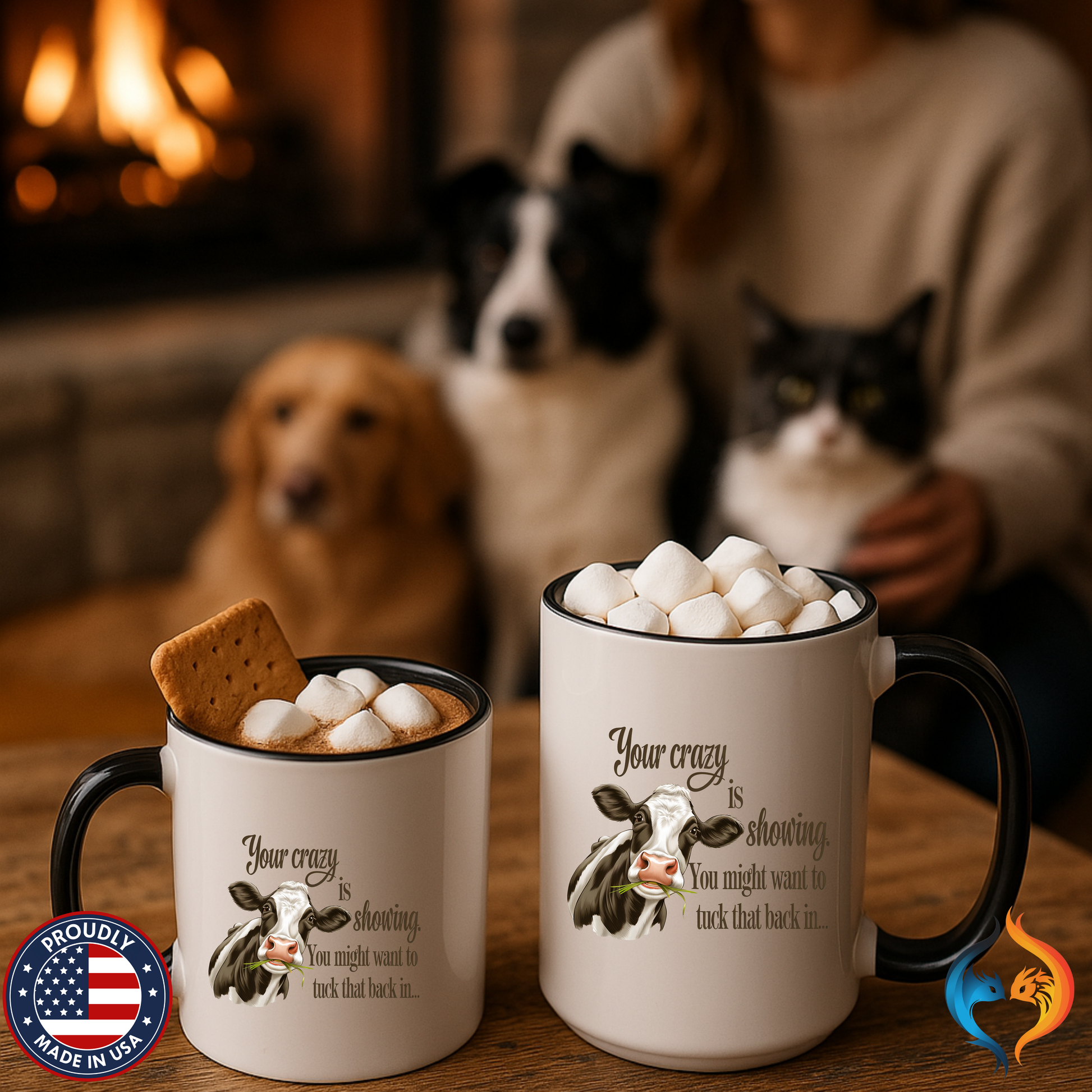 Your Crazy Is Showing Mug Lifestyle Mockup | Nutty Designs