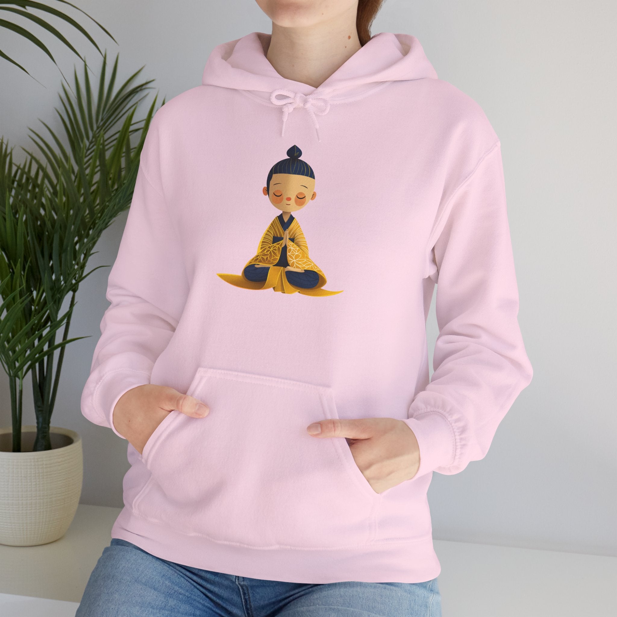 Meditating Monk Hoodie — Cute Zen Buddhism Sweatshirt