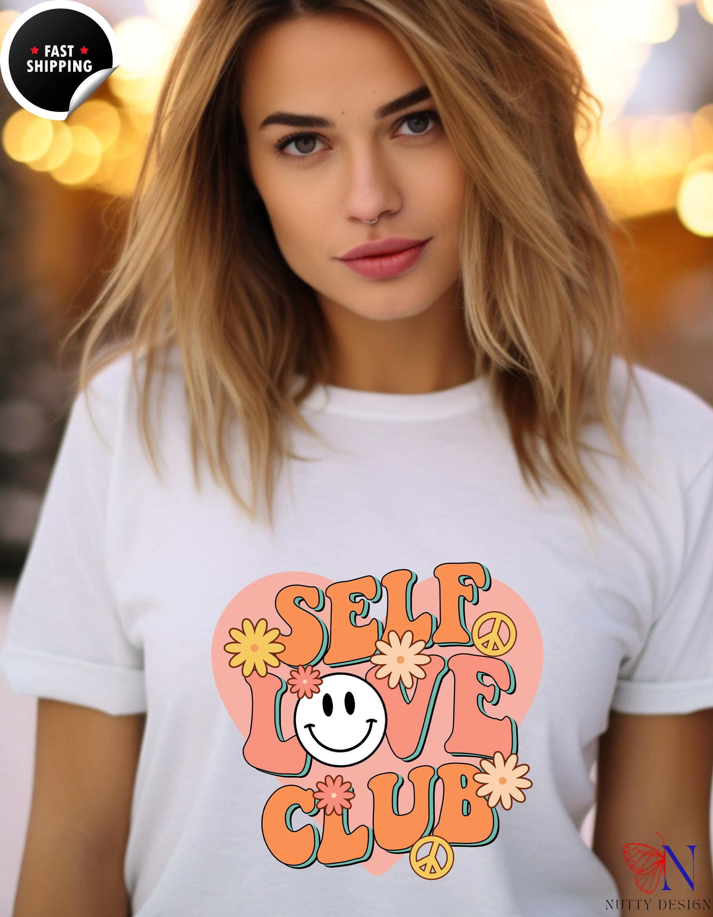 Retro Self Love Club T-Shirt | Vintage Graphic Tee for Self-Care | Trendy Gift for Family & Friends