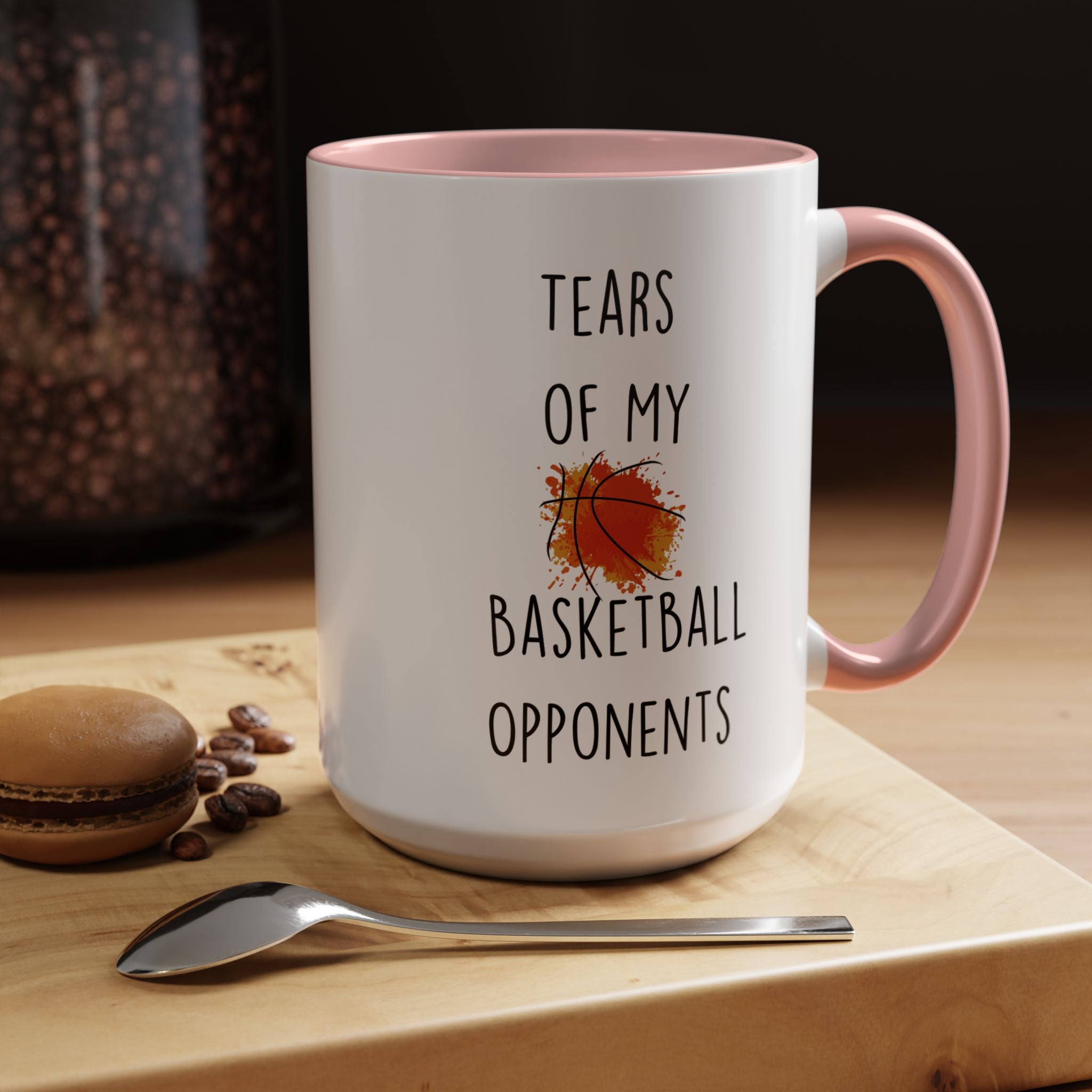 Funny Coffee Mug, Personalized Mug, Tears Of My Basketball Opponents, Accent Cup (11, 15oz), Sarcastic Mug,  Tea Coffee Cup, Gift Under 20