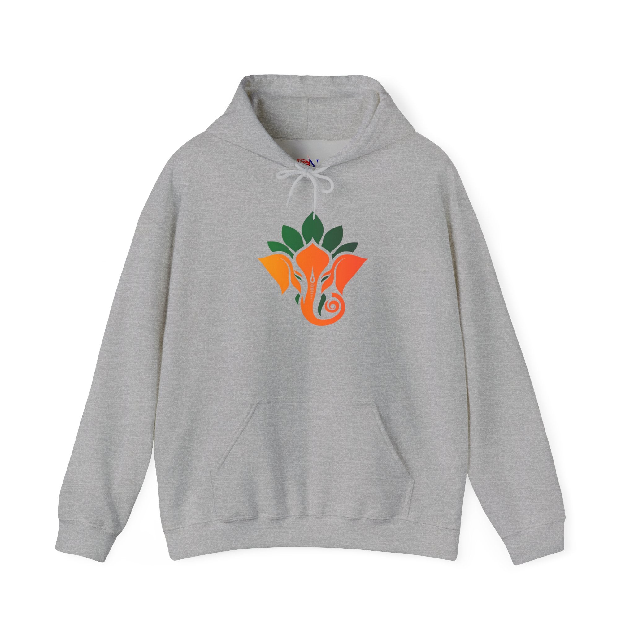 Ganesha Lotus Hoodie - Indian Elephant Symbol Pullover