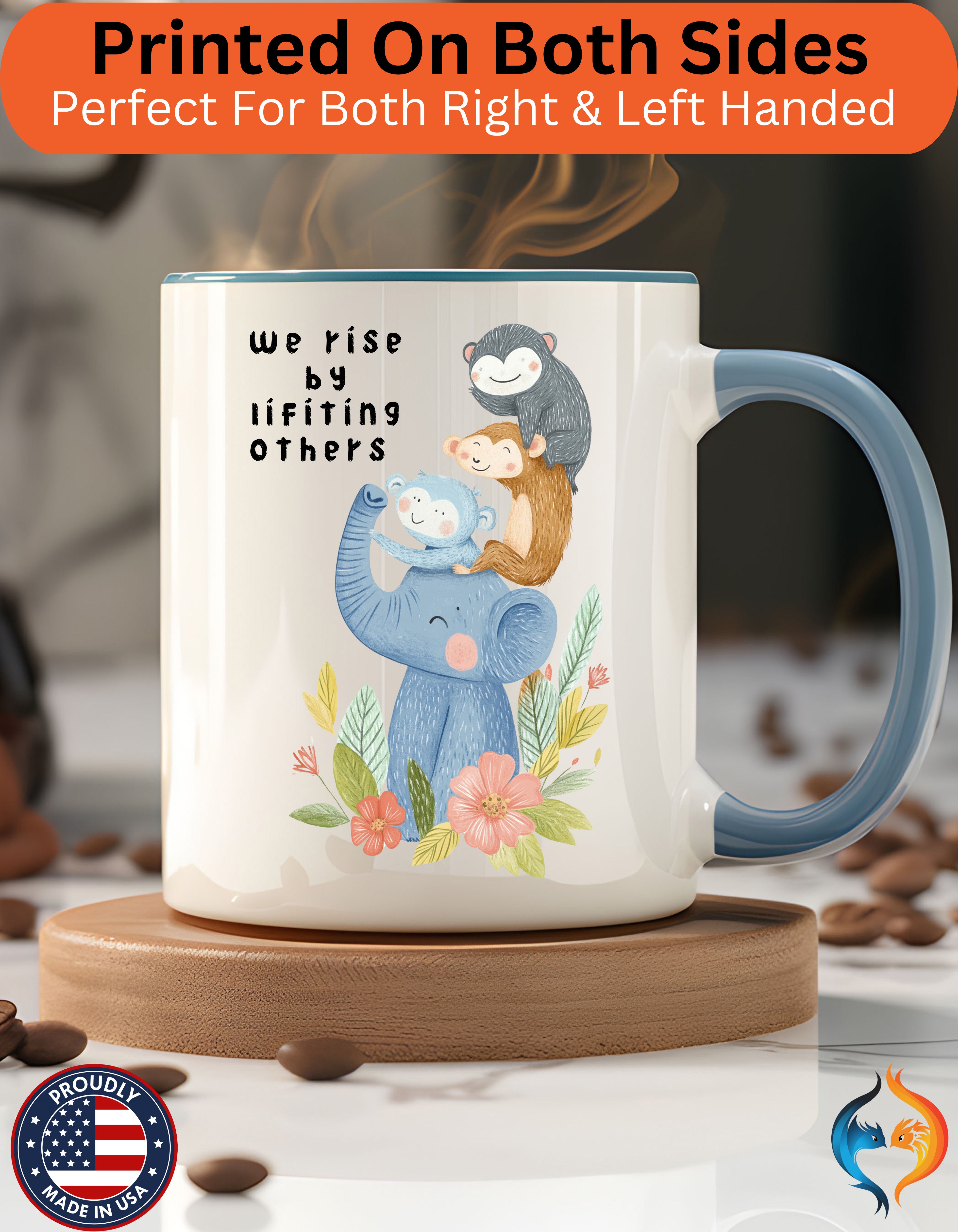 Inspirational , , We Rise By Lifting Others Mug Product Photo | Nutty Designs