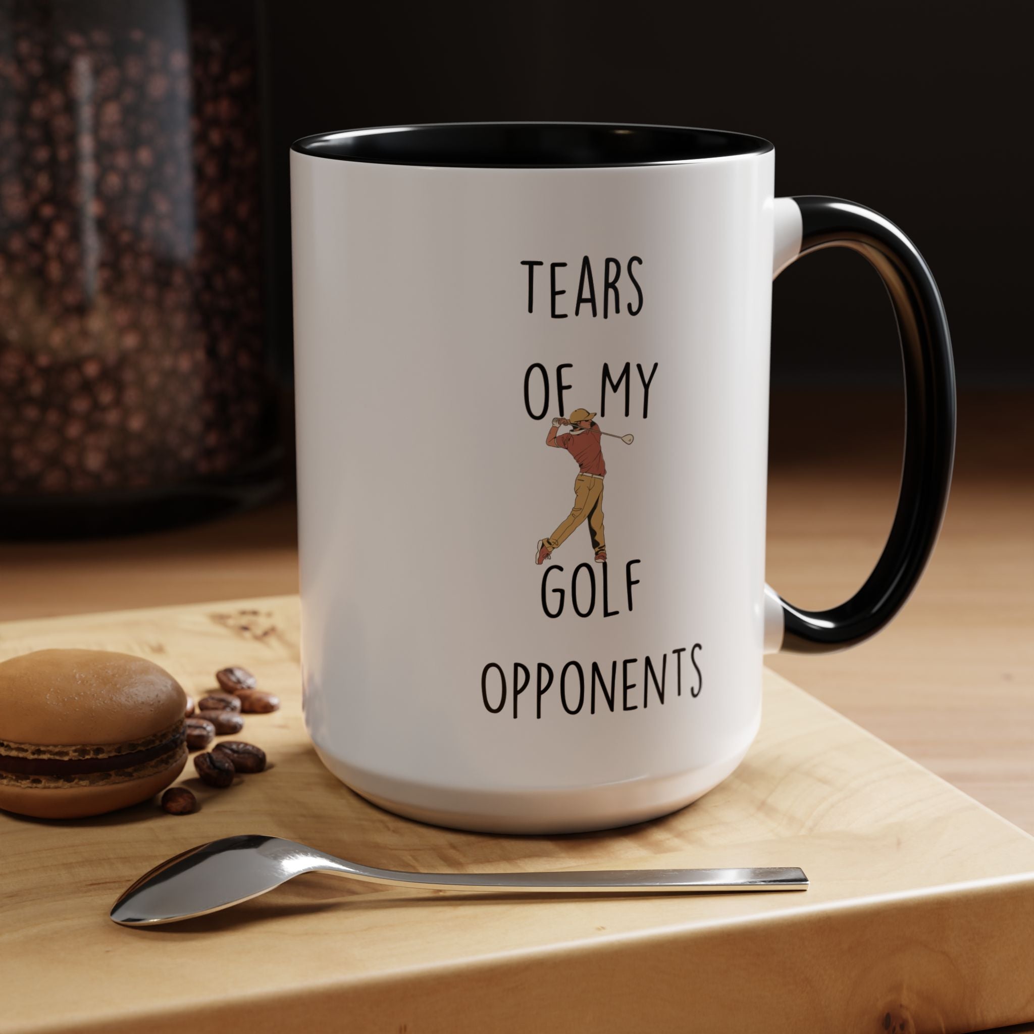 Funny Coffee Mug, Personalized Mug, Tears Of My Golf Opponents, Accent Cup (11, 15oz), Sarcastic Mug,  Tea Coffee Cup, Gift Under 20