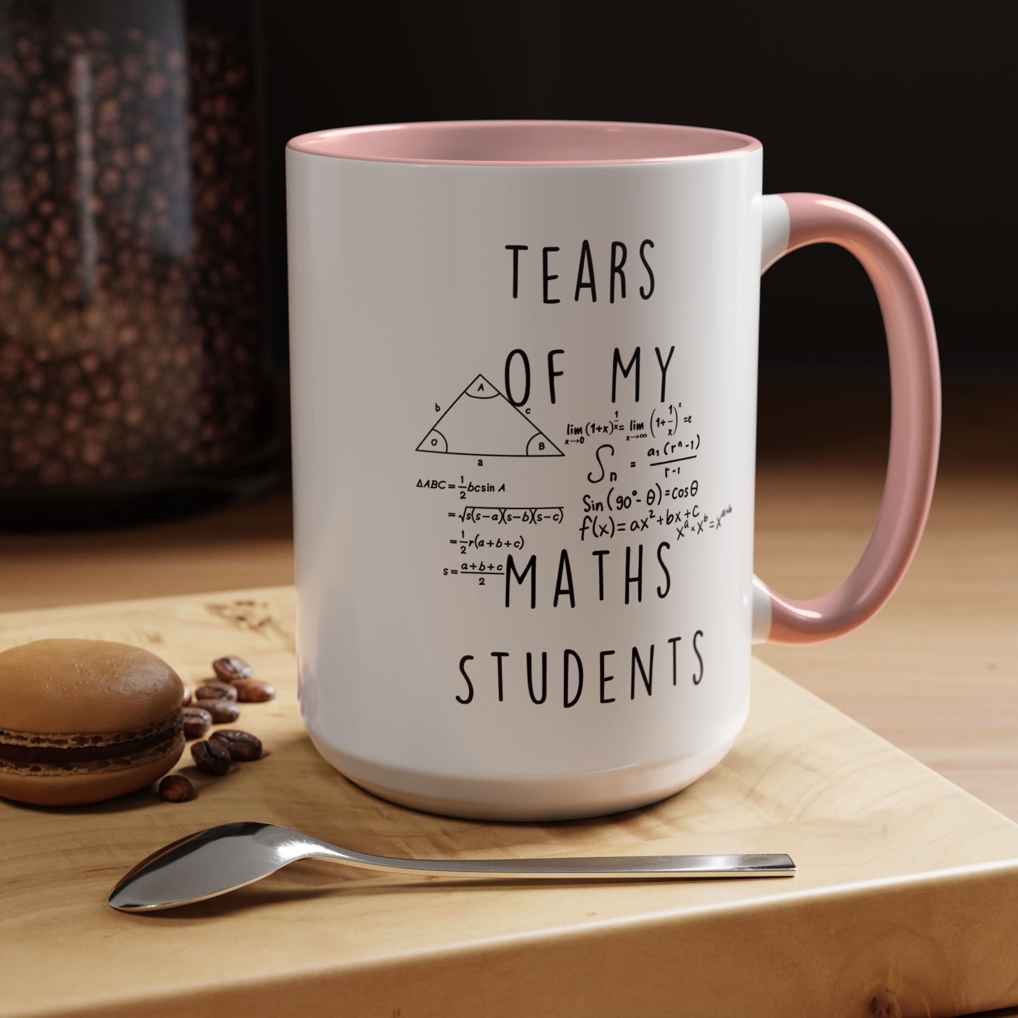 Funny Coffee Mug, Personalized Mug, Tears Of My Math Students, Accent Cup (11, 15oz), Sarcastic Mug,  Tea Coffee Cup, Gift Under 20