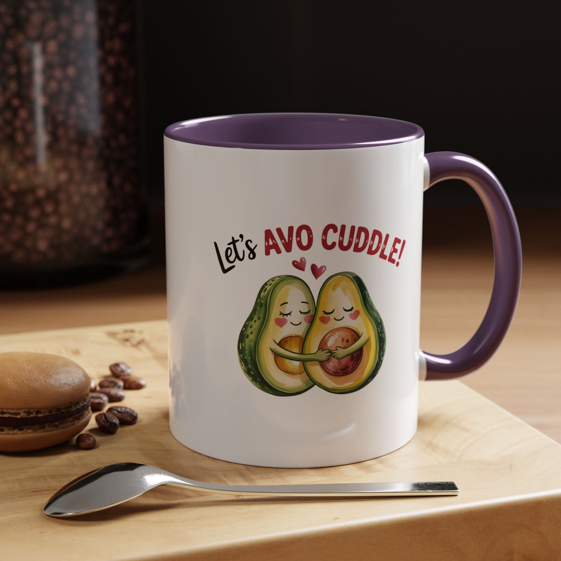 Let's Avo Cuddle Avocado Mug Lifestyle Mockup | Nutty Designs